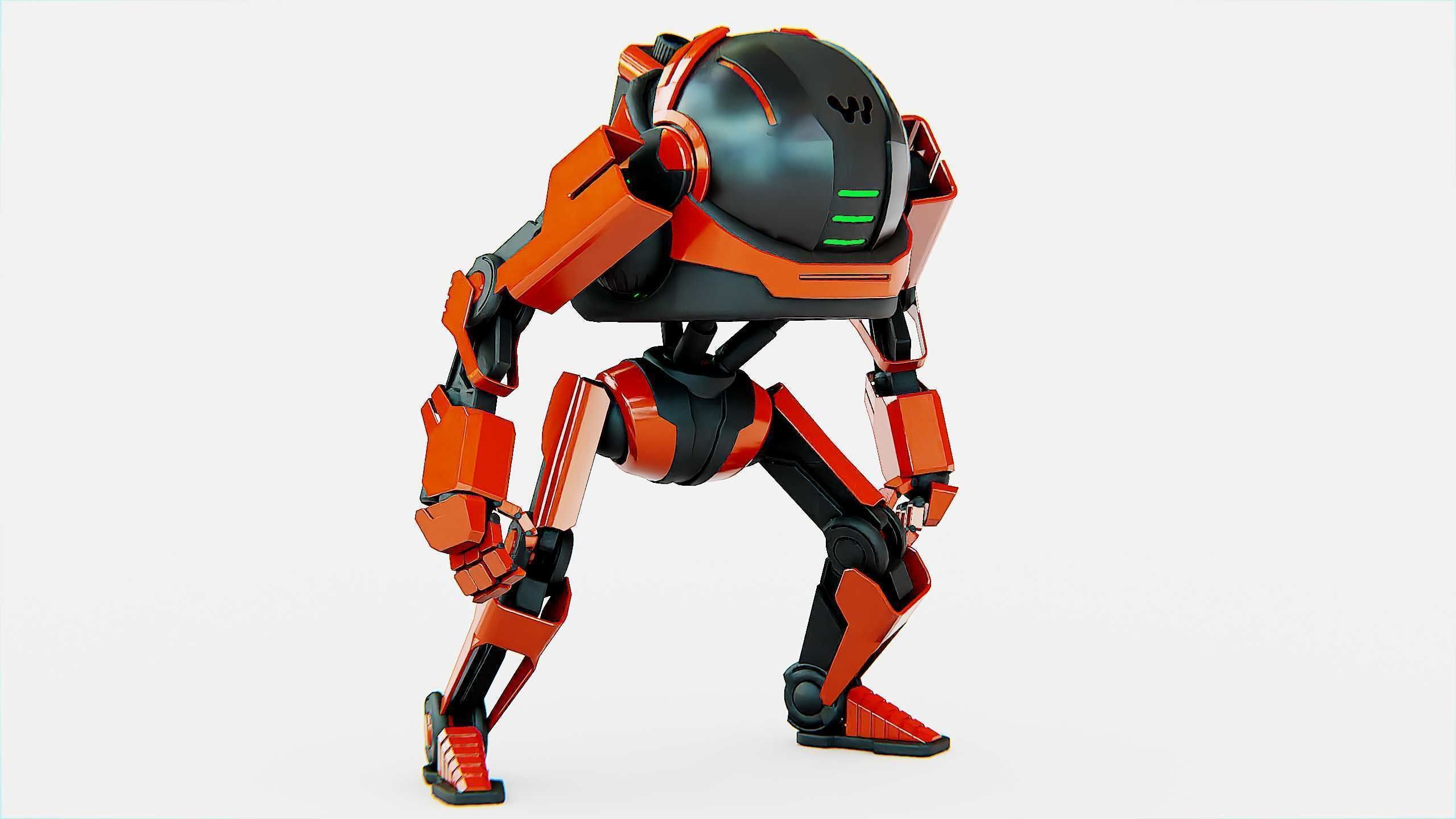 DROID Y-50 Rigged for Unreal Engine - Unity - MIXAMO 3D model_2