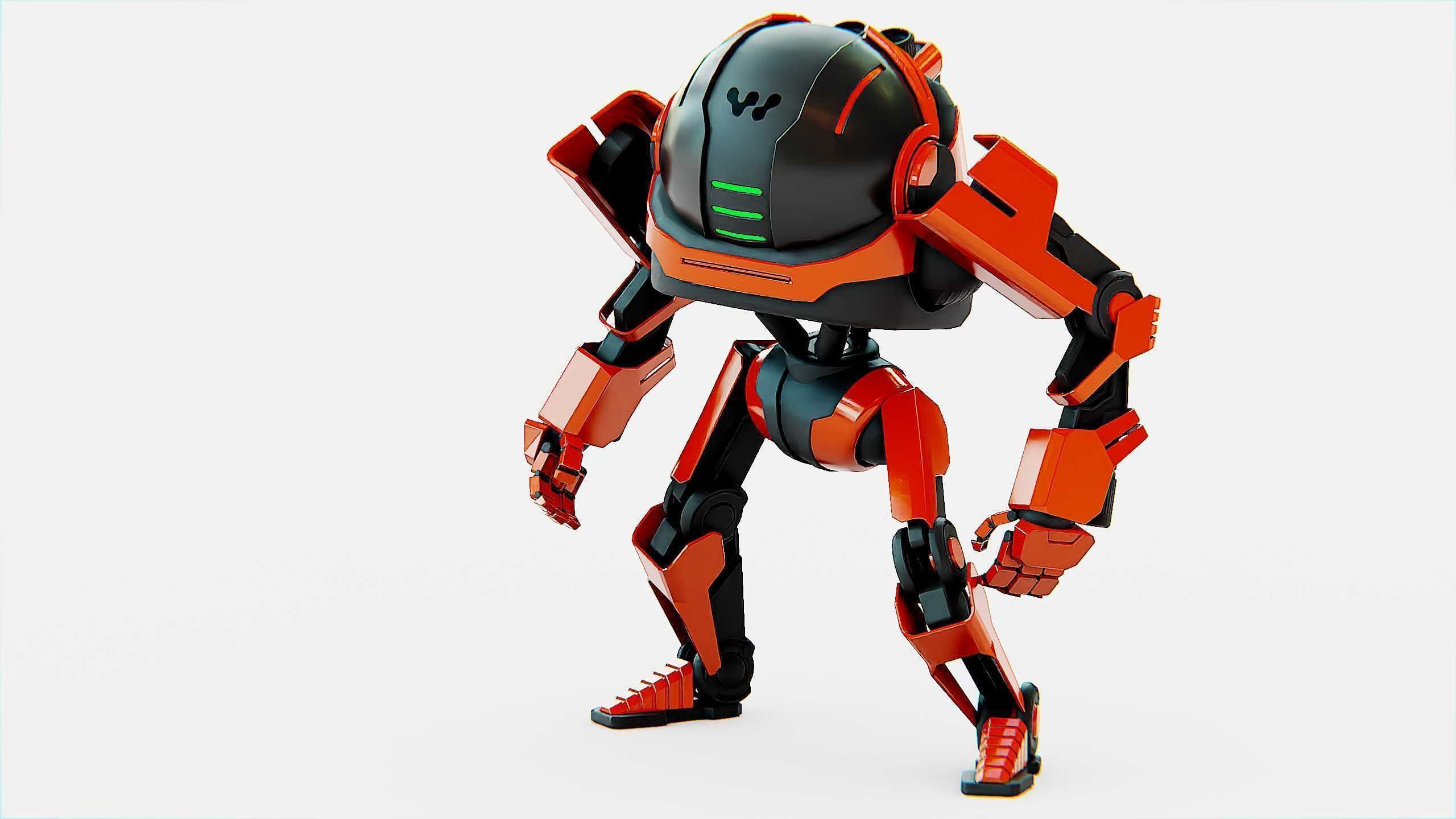 DROID Y-50 Rigged for Unreal Engine - Unity - MIXAMO 3D model_23