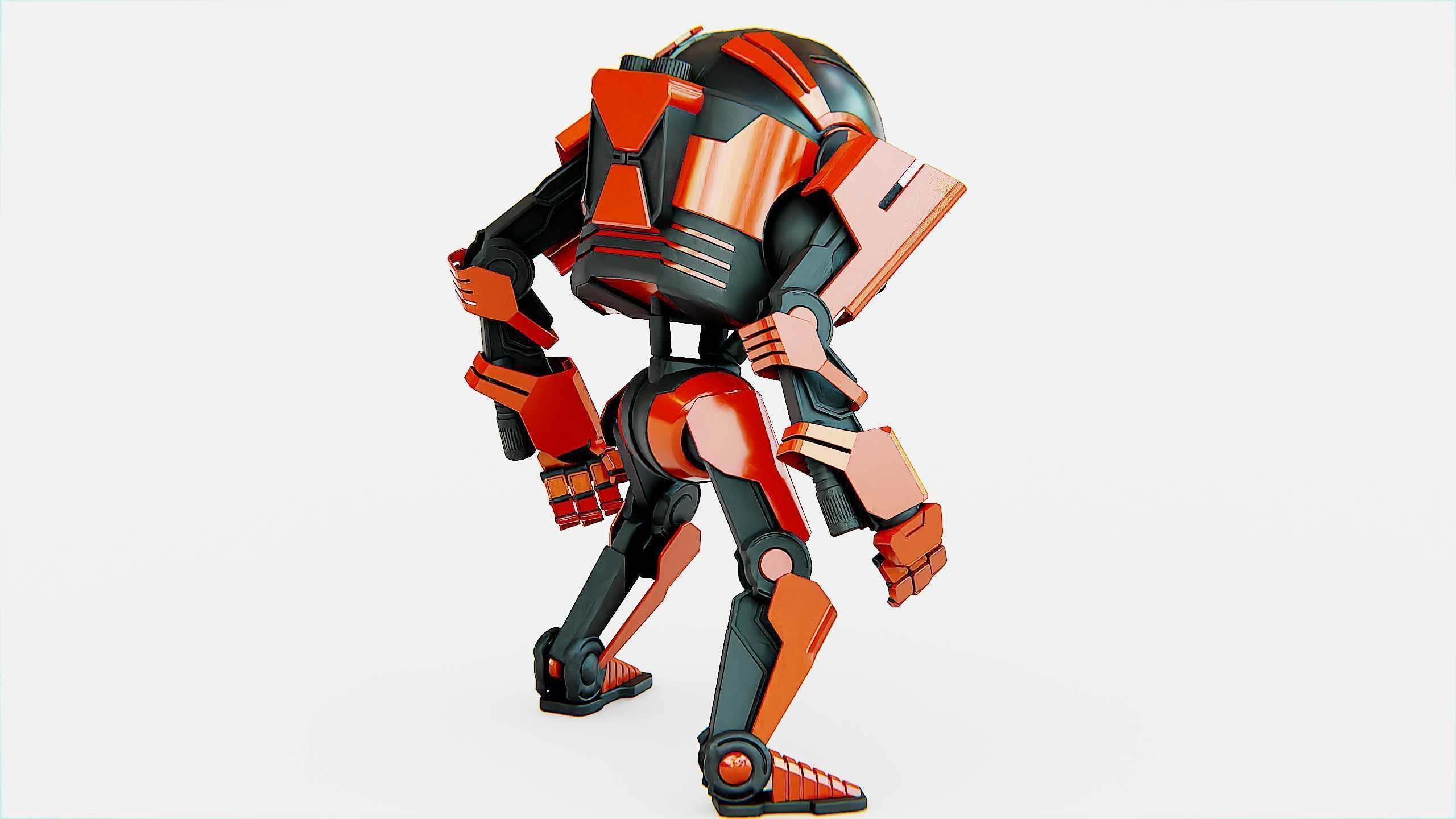 DROID Y-50 Rigged for Unreal Engine - Unity - MIXAMO 3D model_9