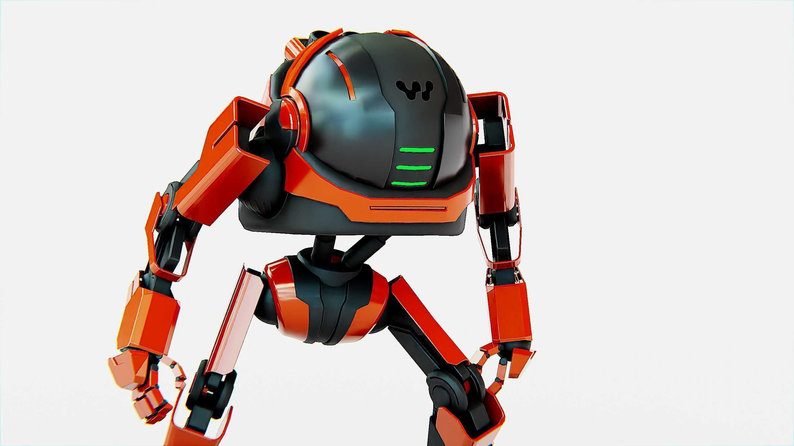 DROID Y-50 Rigged for Unreal Engine - Unity - MIXAMO 3D model_29