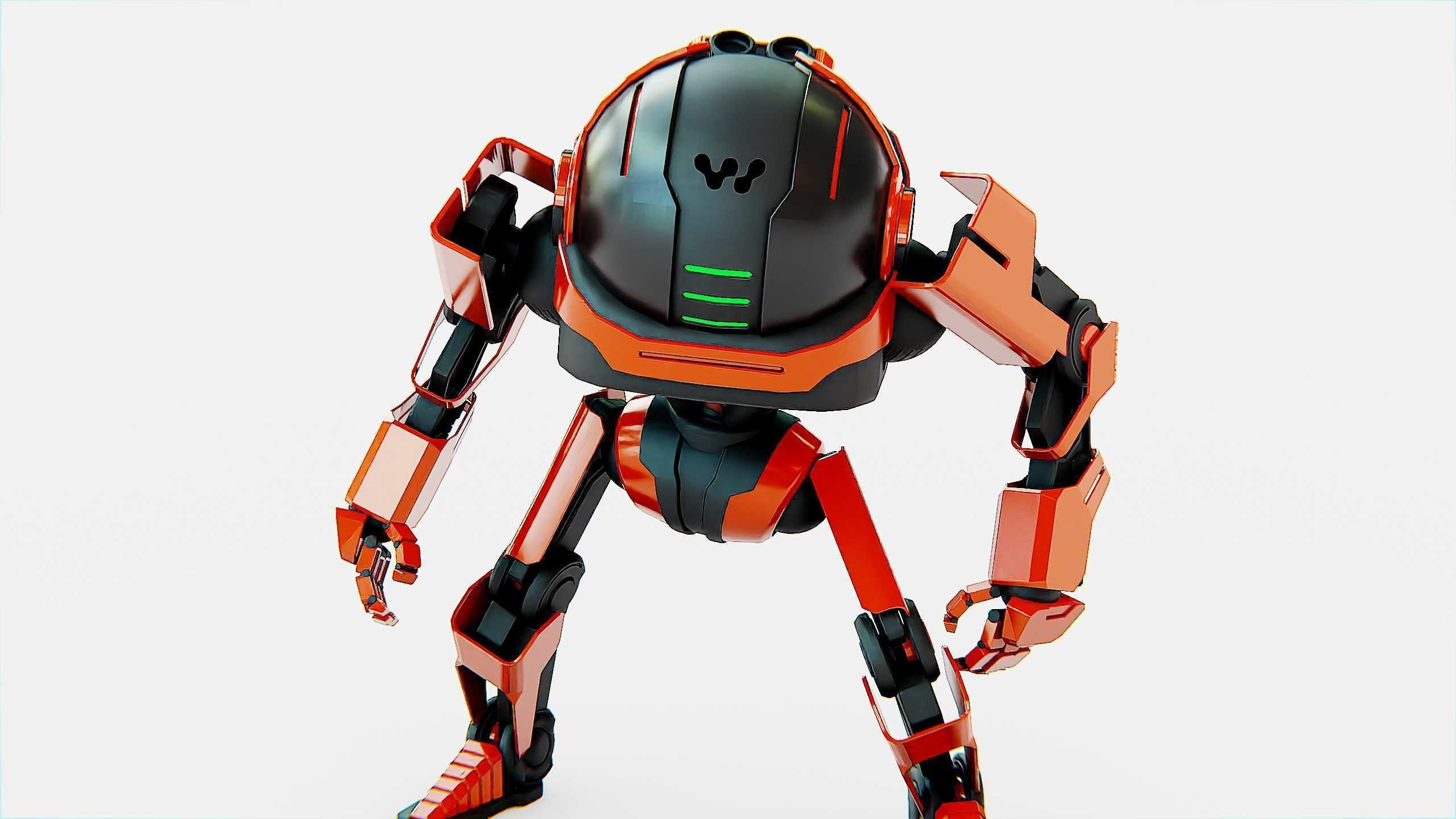 DROID Y-50 Rigged for Unreal Engine - Unity - MIXAMO 3D model_24