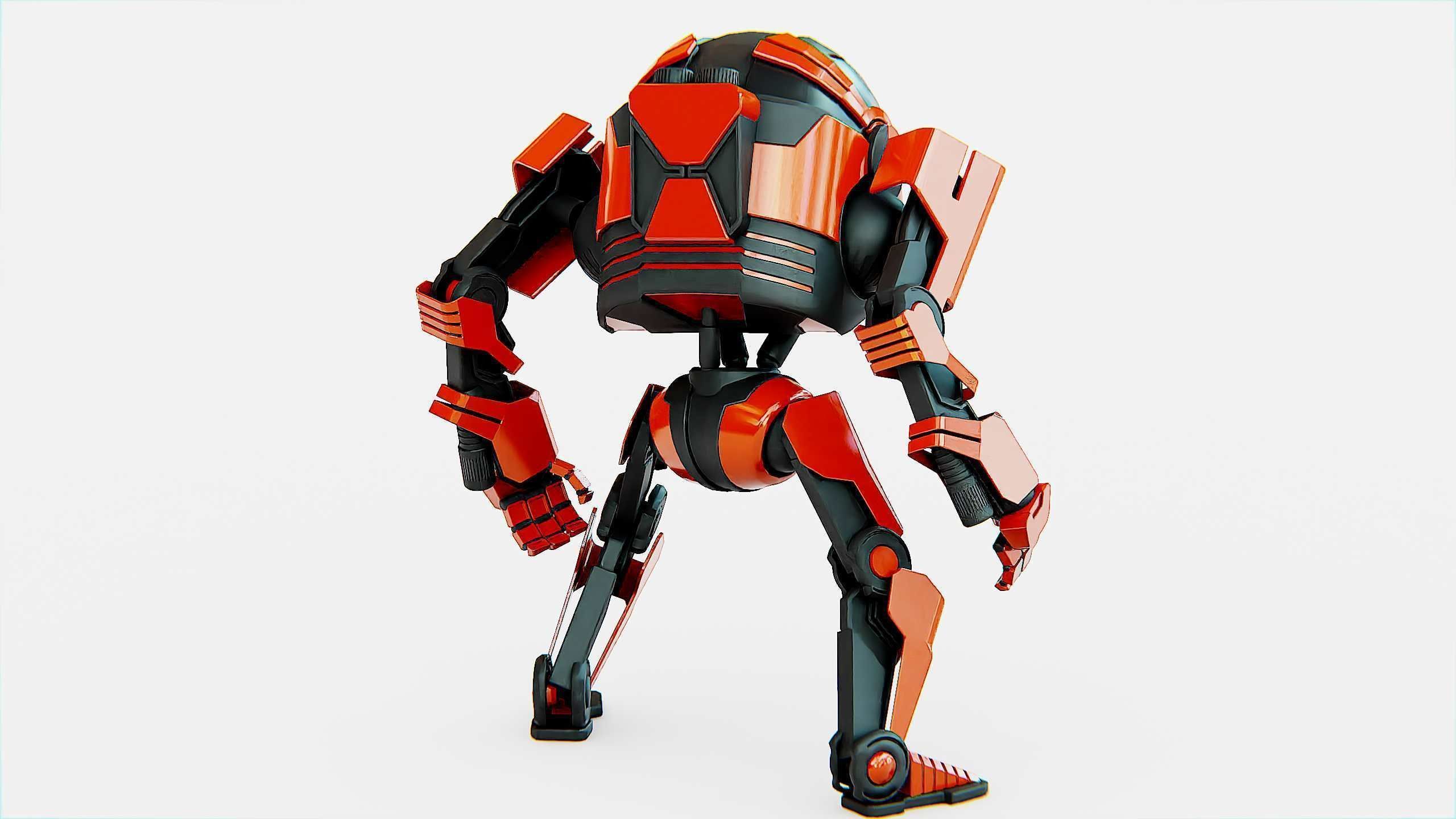 DROID Y-50 Rigged for Unreal Engine - Unity - MIXAMO 3D model_11