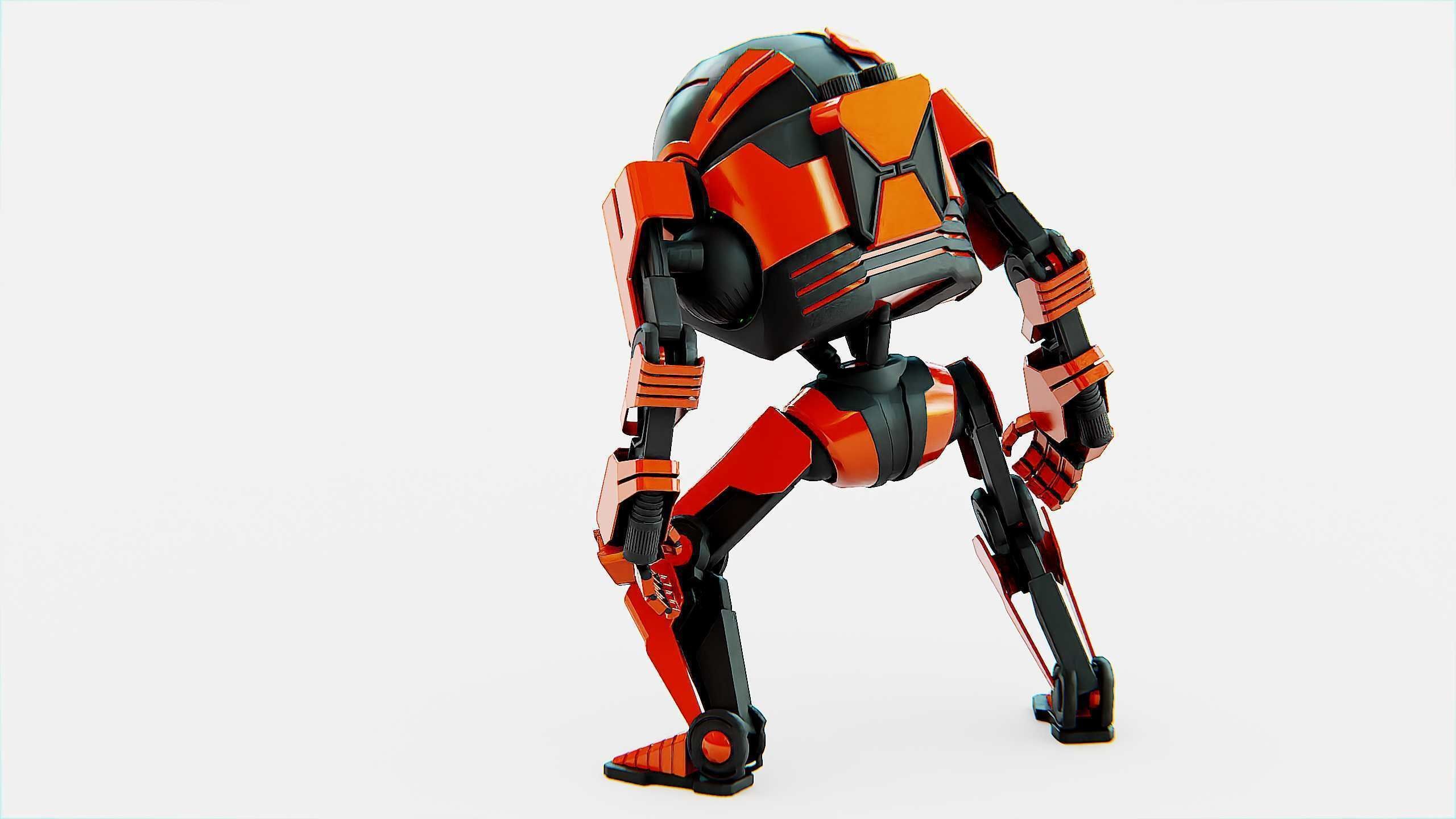 DROID Y-50 Rigged for Unreal Engine - Unity - MIXAMO 3D model_15