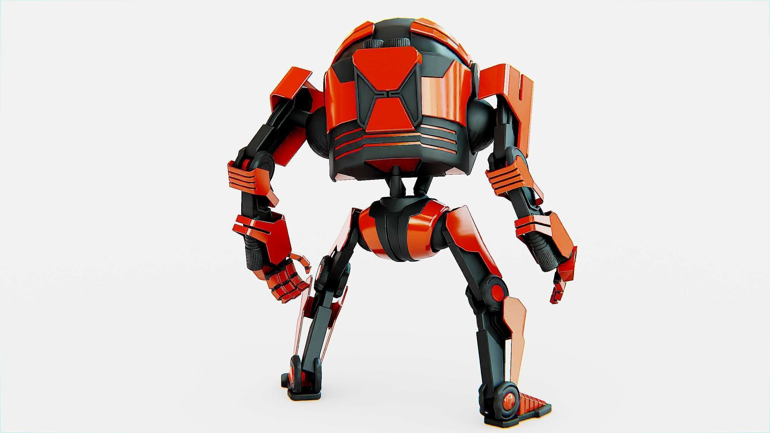 DROID Y-50 Rigged for Unreal Engine - Unity - MIXAMO 3D model_12