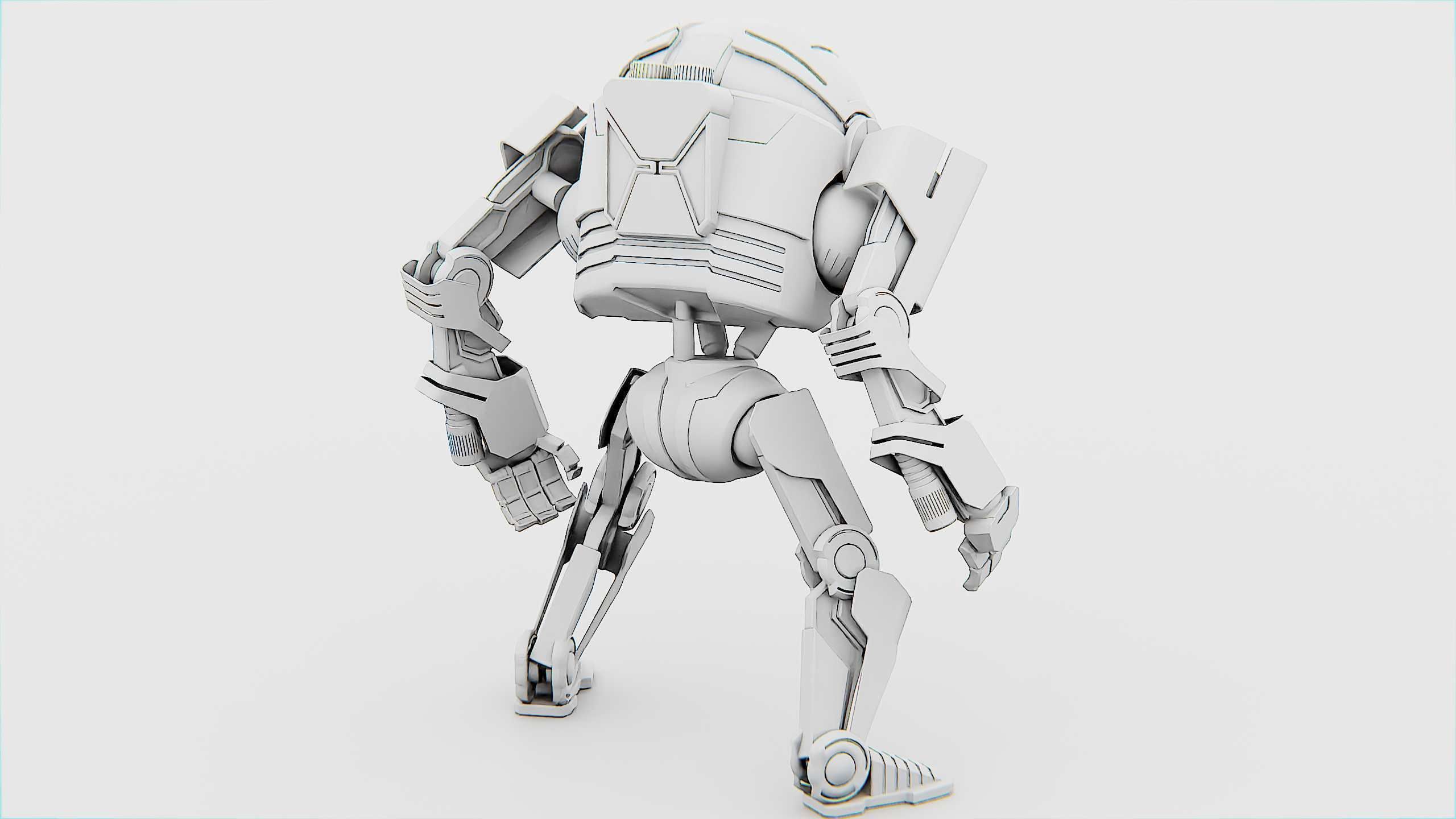 DROID Y-50 Rigged for Unreal Engine - Unity - MIXAMO 3D model_33