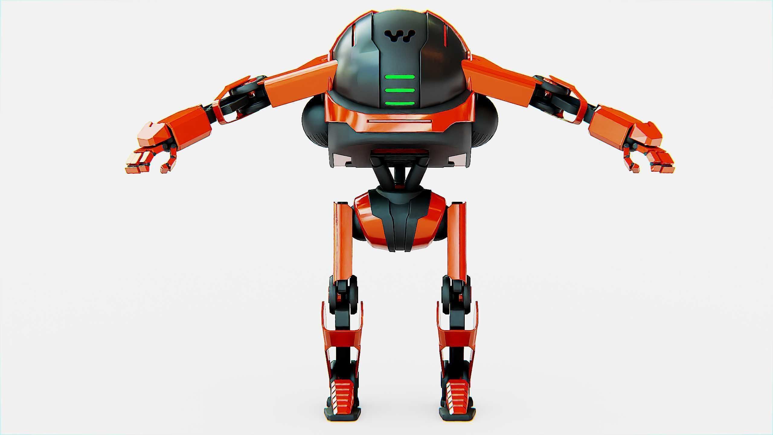 DROID Y-50 Rigged for Unreal Engine - Unity - MIXAMO 3D model_30