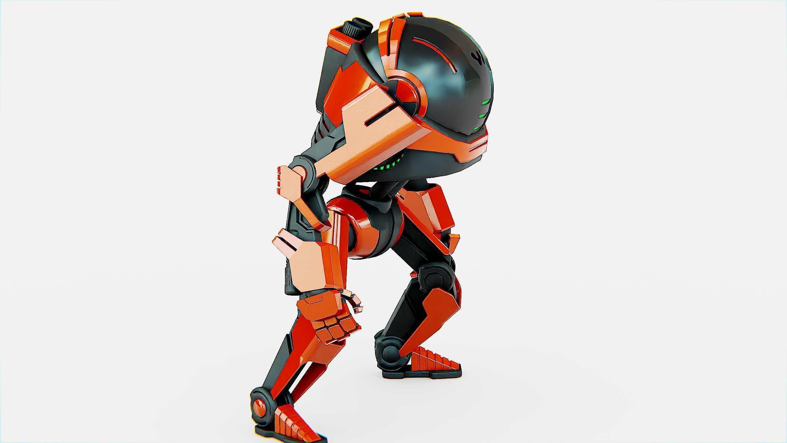 DROID Y-50 Rigged for Unreal Engine - Unity - MIXAMO 3D model_5