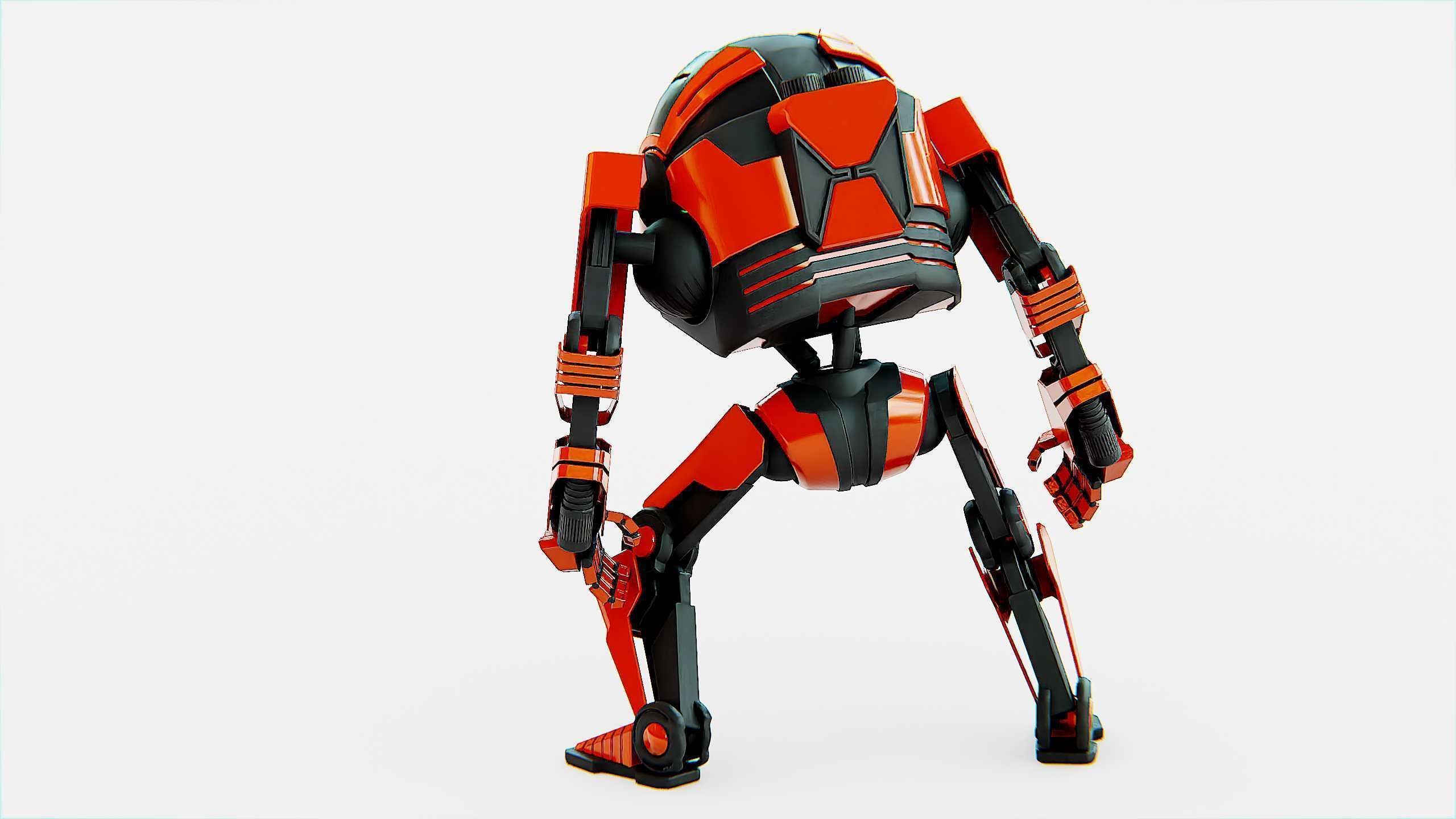 DROID Y-50 Rigged for Unreal Engine - Unity - MIXAMO 3D model_14