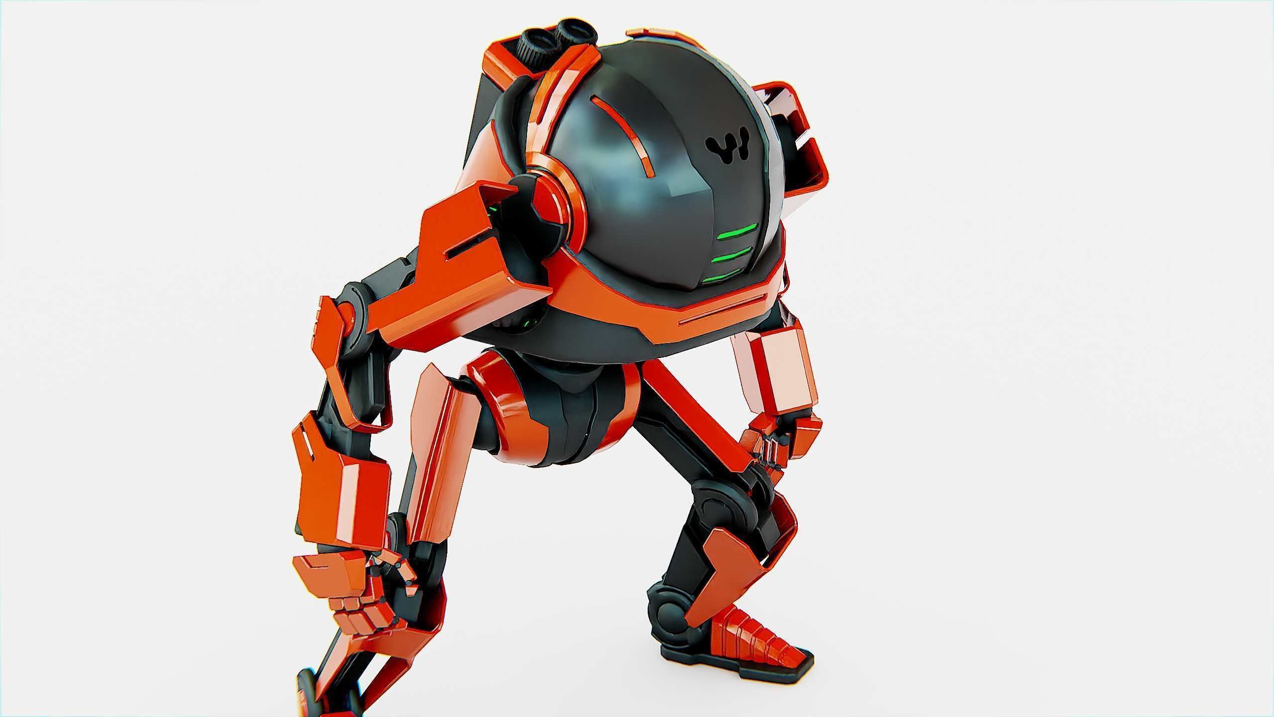 DROID Y-50 Rigged for Unreal Engine - Unity - MIXAMO 3D model_25