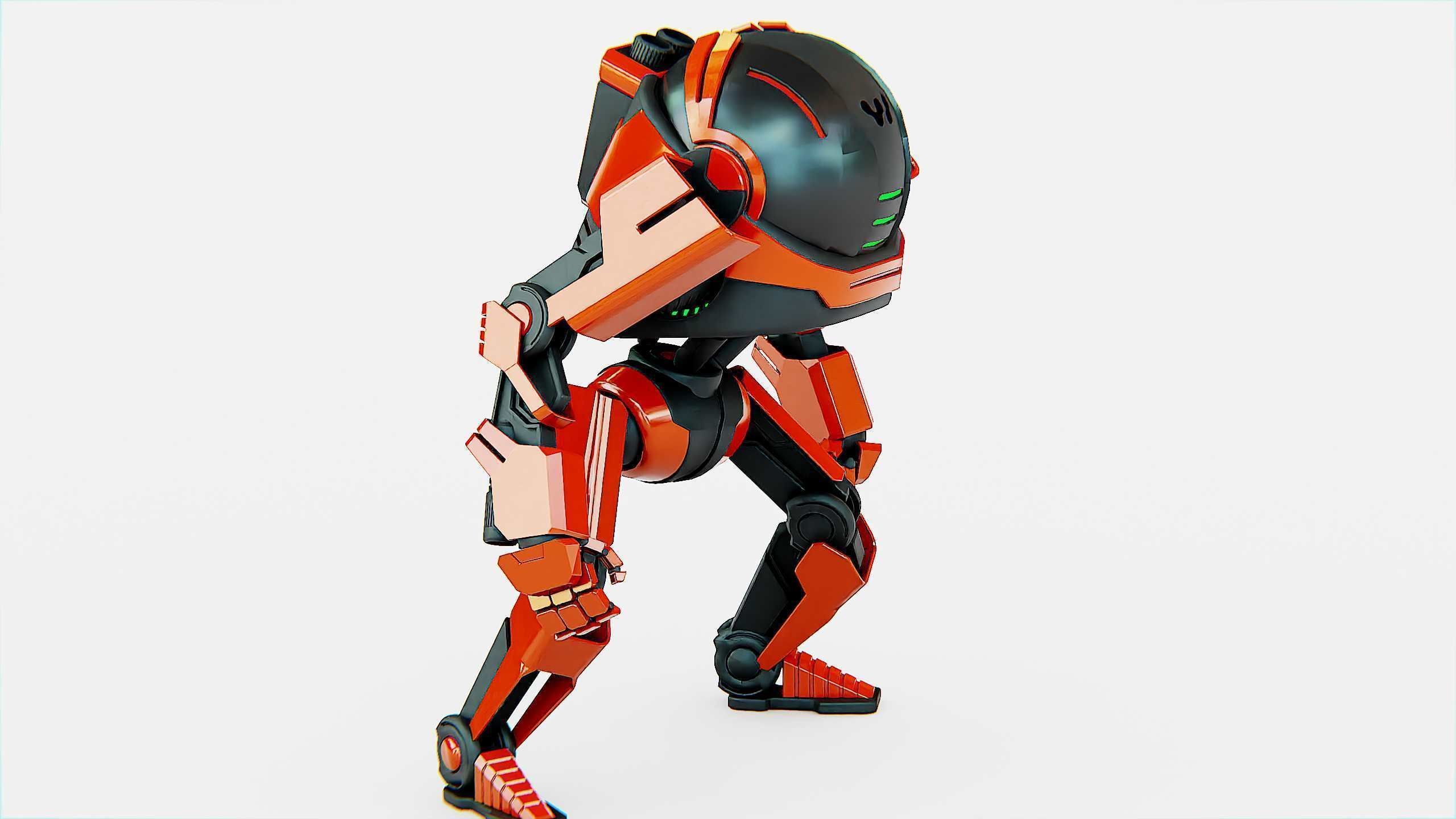 DROID Y-50 Rigged for Unreal Engine - Unity - MIXAMO 3D model_4