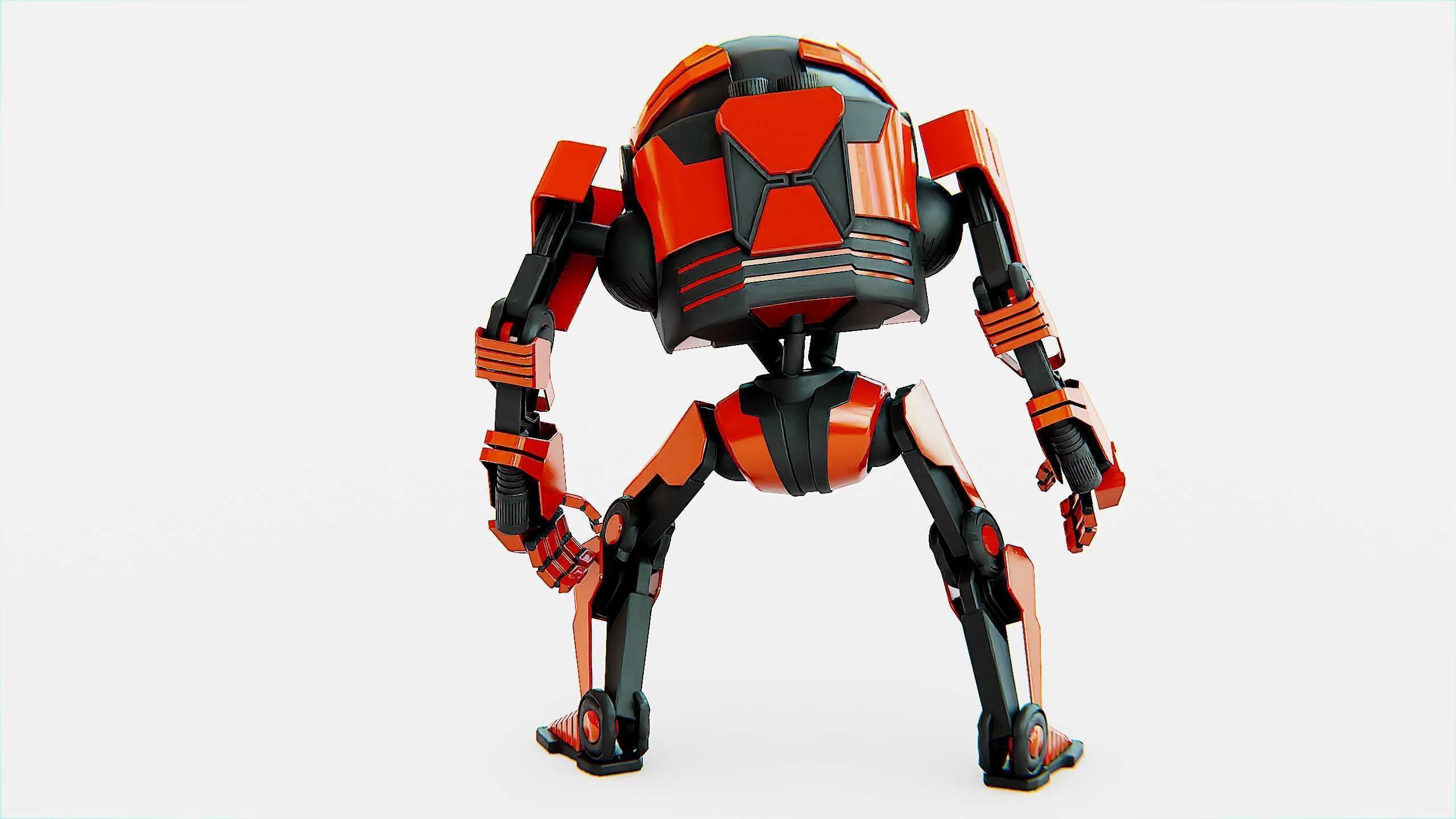 DROID Y-50 Rigged for Unreal Engine - Unity - MIXAMO 3D model_13