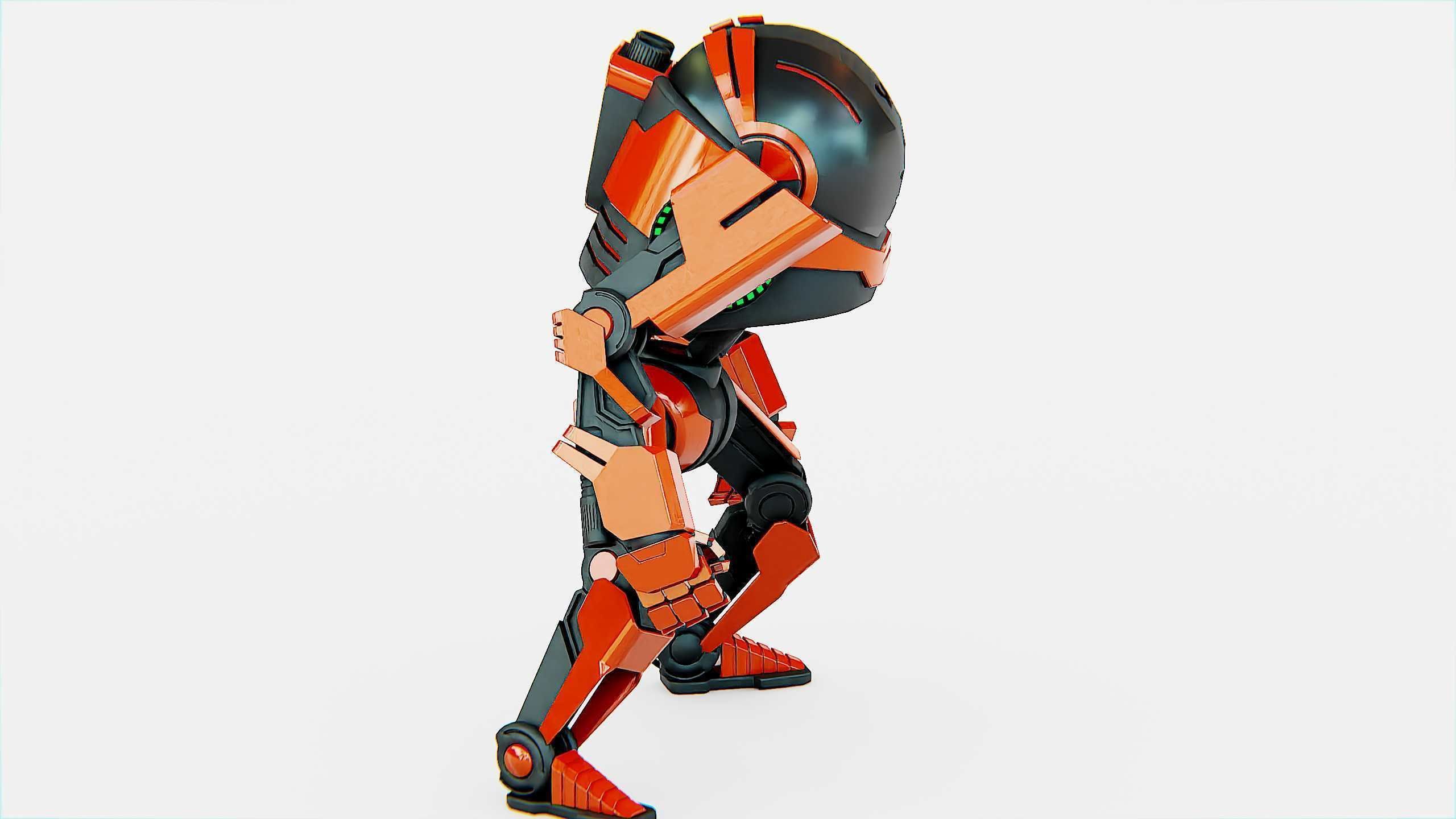 DROID Y-50 Rigged for Unreal Engine - Unity - MIXAMO 3D model_6