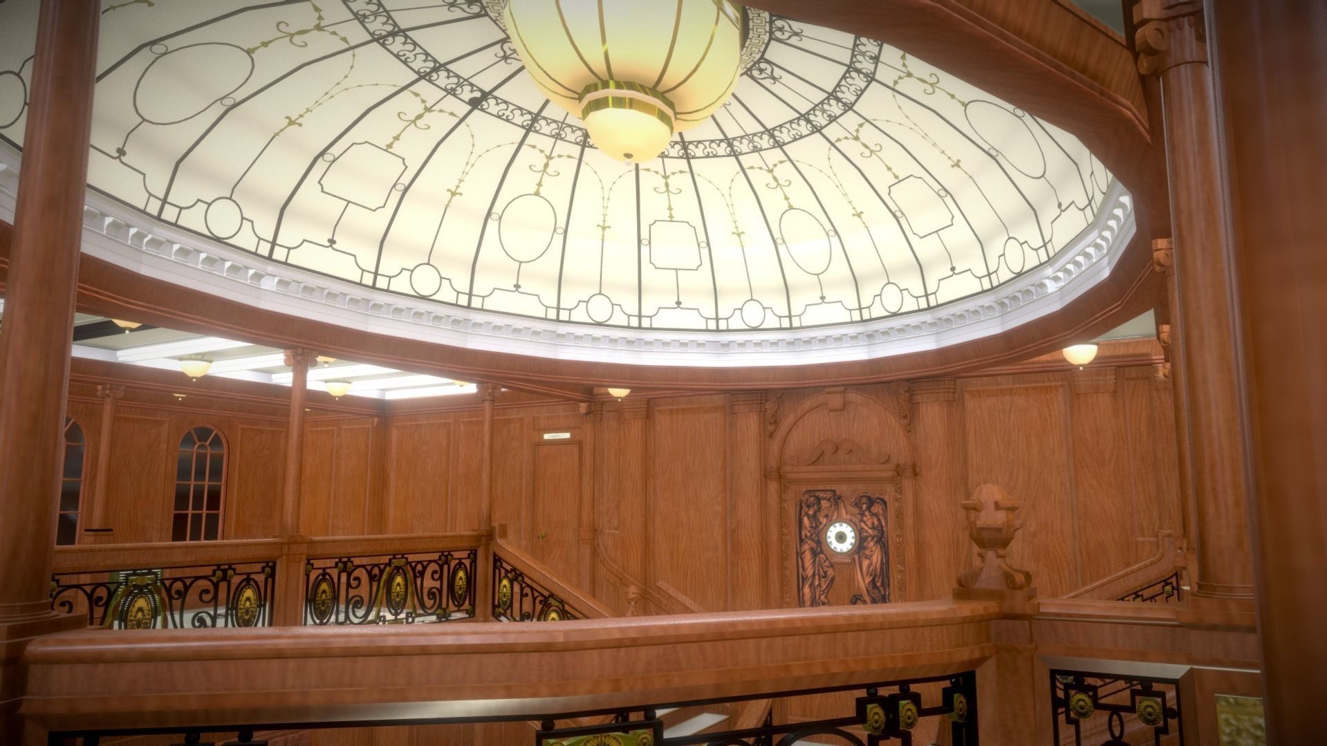 Titanic Grand Staircase WITH BLENDER FILE 3D model_2