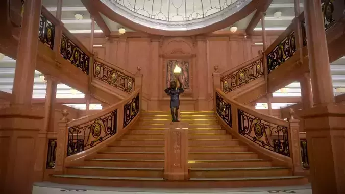 Titanic Grand Staircase WITH BLENDER FILE 3D model
