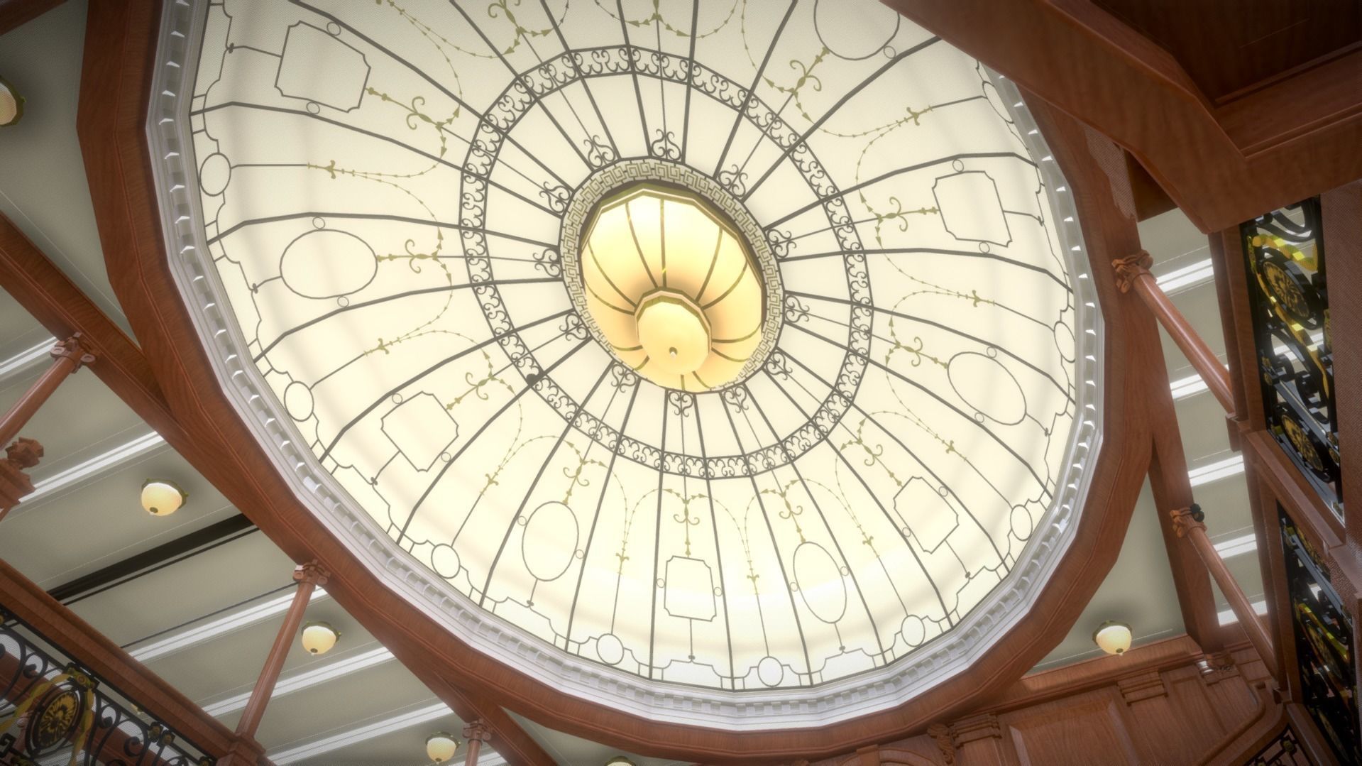Titanic Grand Staircase WITH BLENDER FILE 3D model_3