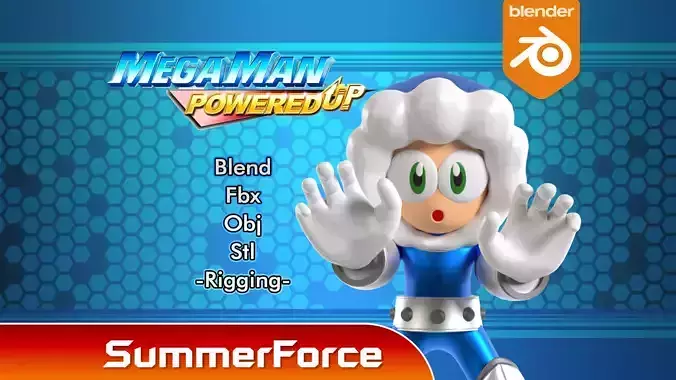 Iceman - Megaman Powered up 3D model
