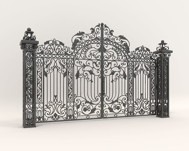 Classic European style Mansion Gate 6 3D model