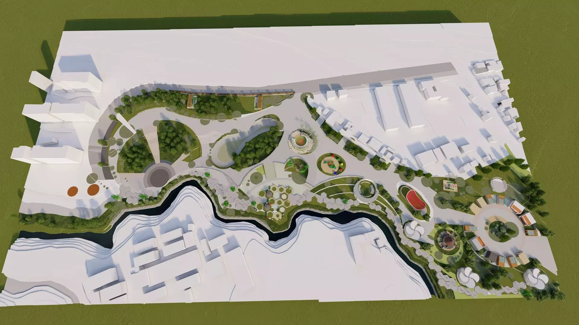 Master park-public park-Private Park Landscape 3D model_0