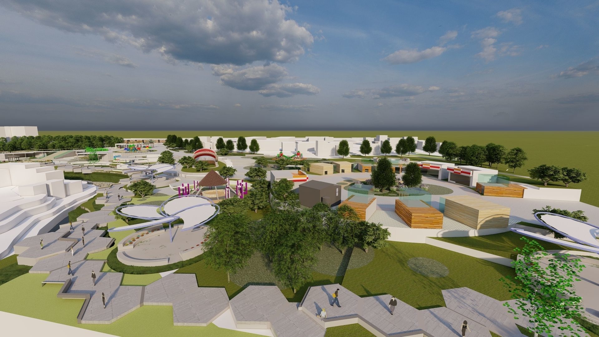 Master park-public park-Private Park Landscape 3D model_12