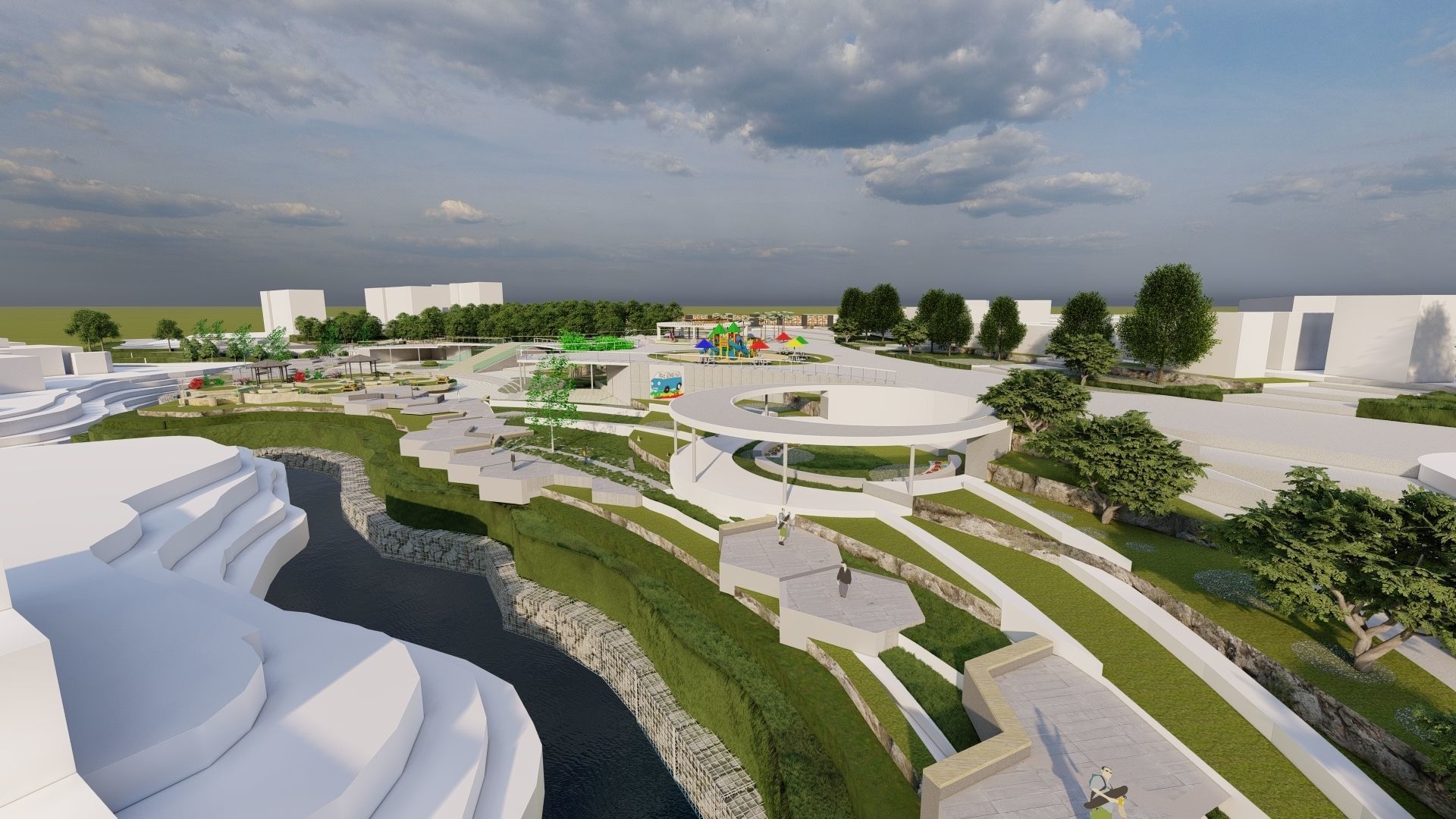 Master park-public park-Private Park Landscape 3D model_10