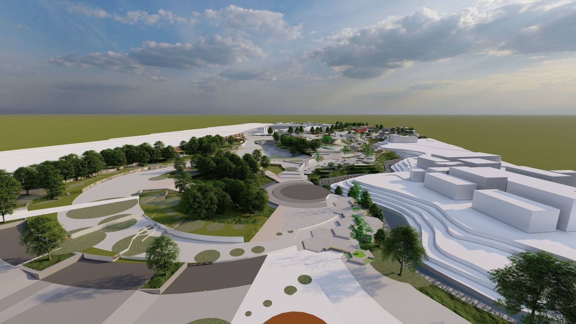 Master park-public park-Private Park Landscape 3D model_9