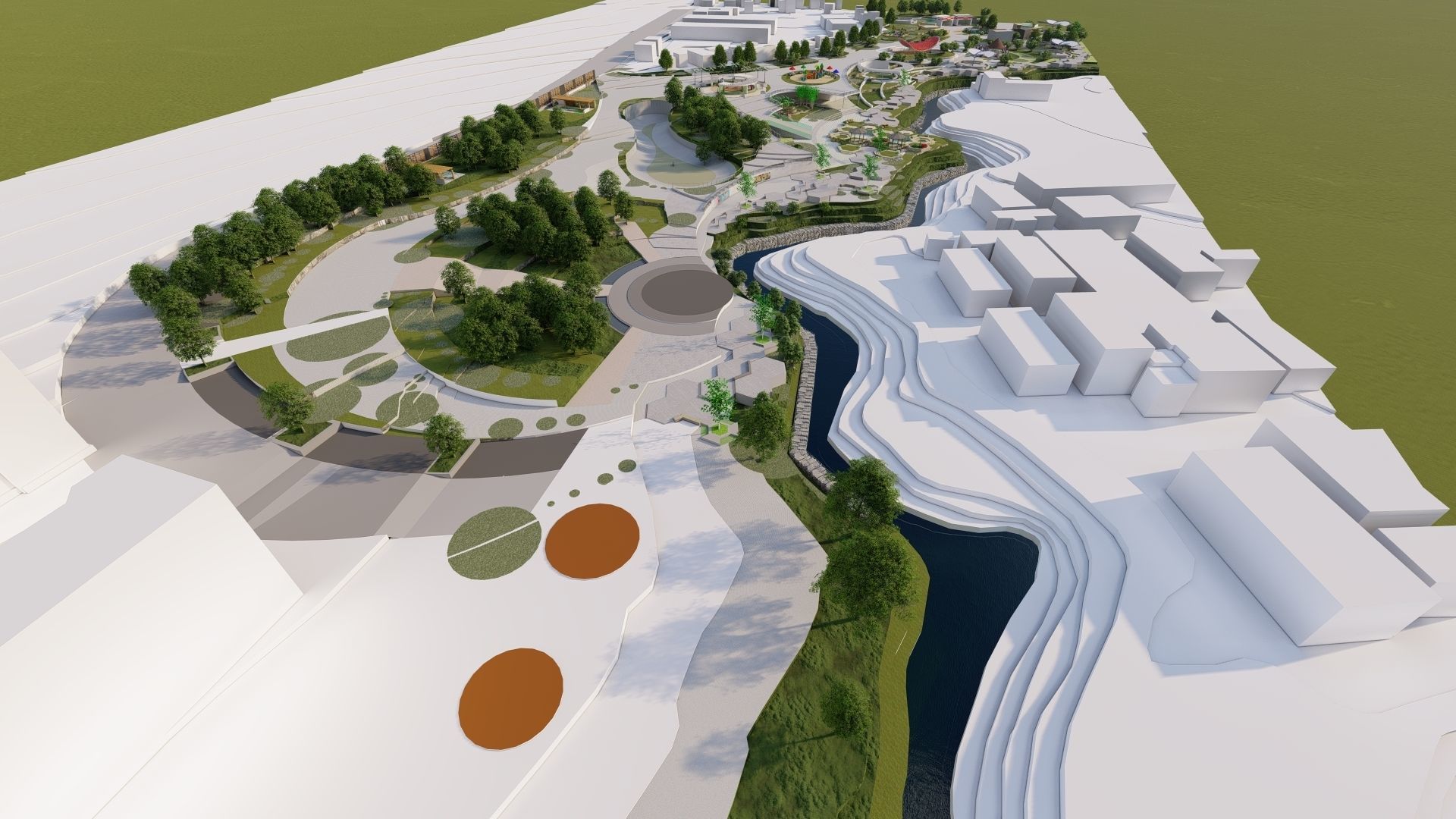 Master park-public park-Private Park Landscape 3D model_4