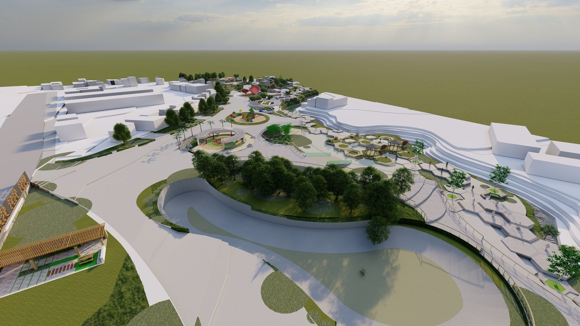 Master park-public park-Private Park Landscape 3D model_6