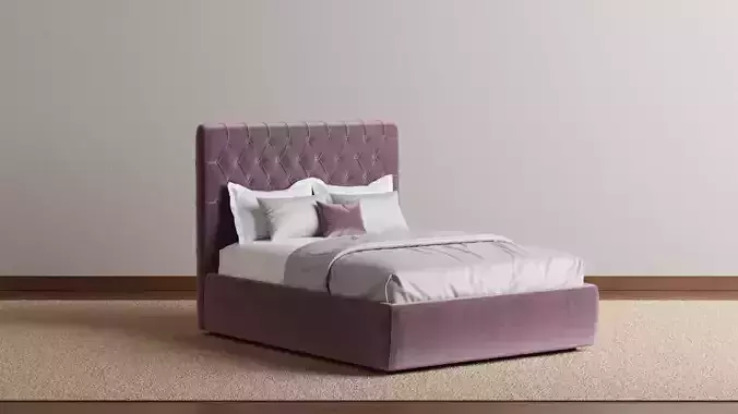 Arka Upholstered Bed 3D model