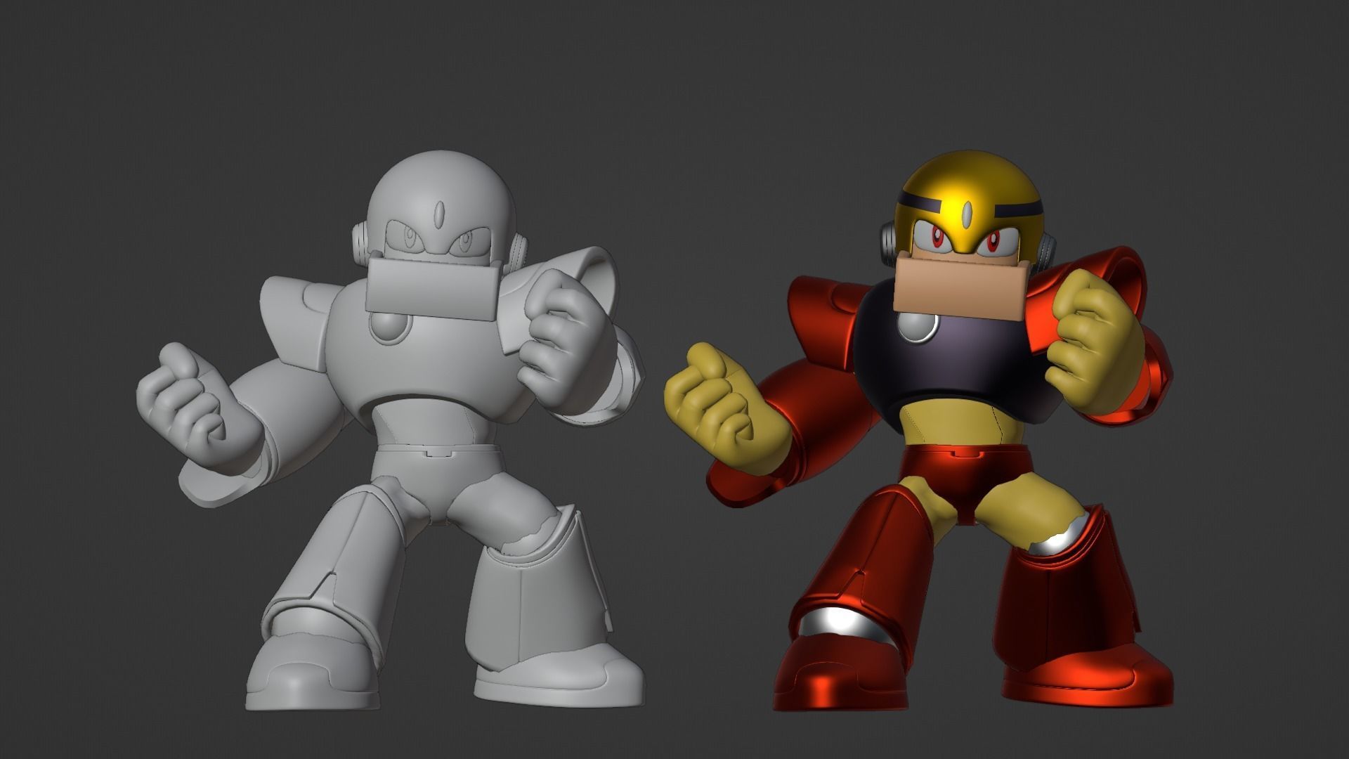 Gutsman - Megaman Powered up 3D model_18