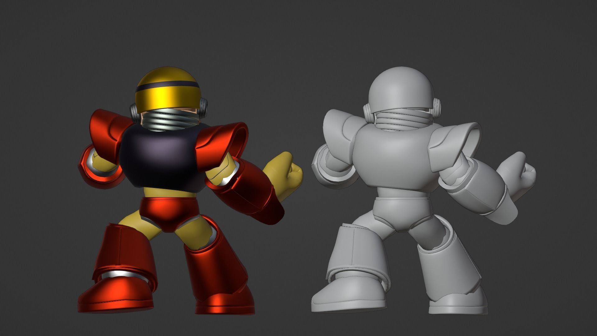 Gutsman - Megaman Powered up 3D model_19