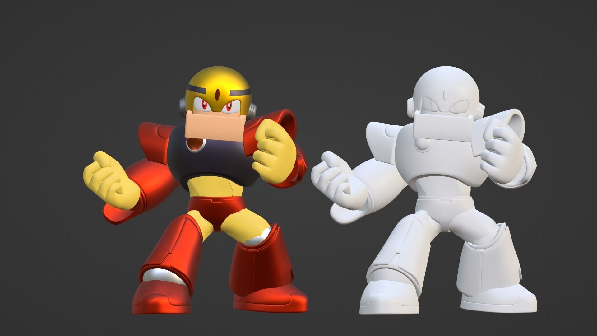 Gutsman - Megaman Powered up 3D model_16