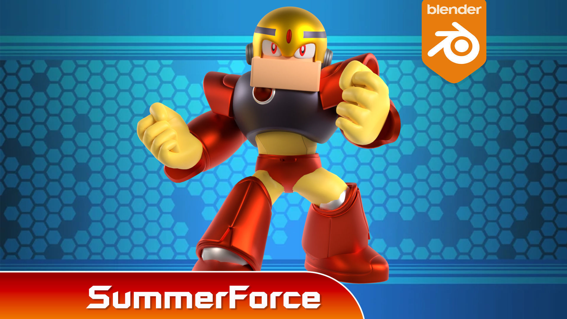 Gutsman - Megaman Powered up 3D model_2