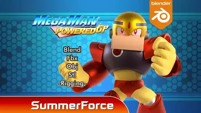 Gutsman - Megaman Powered up 3D model
