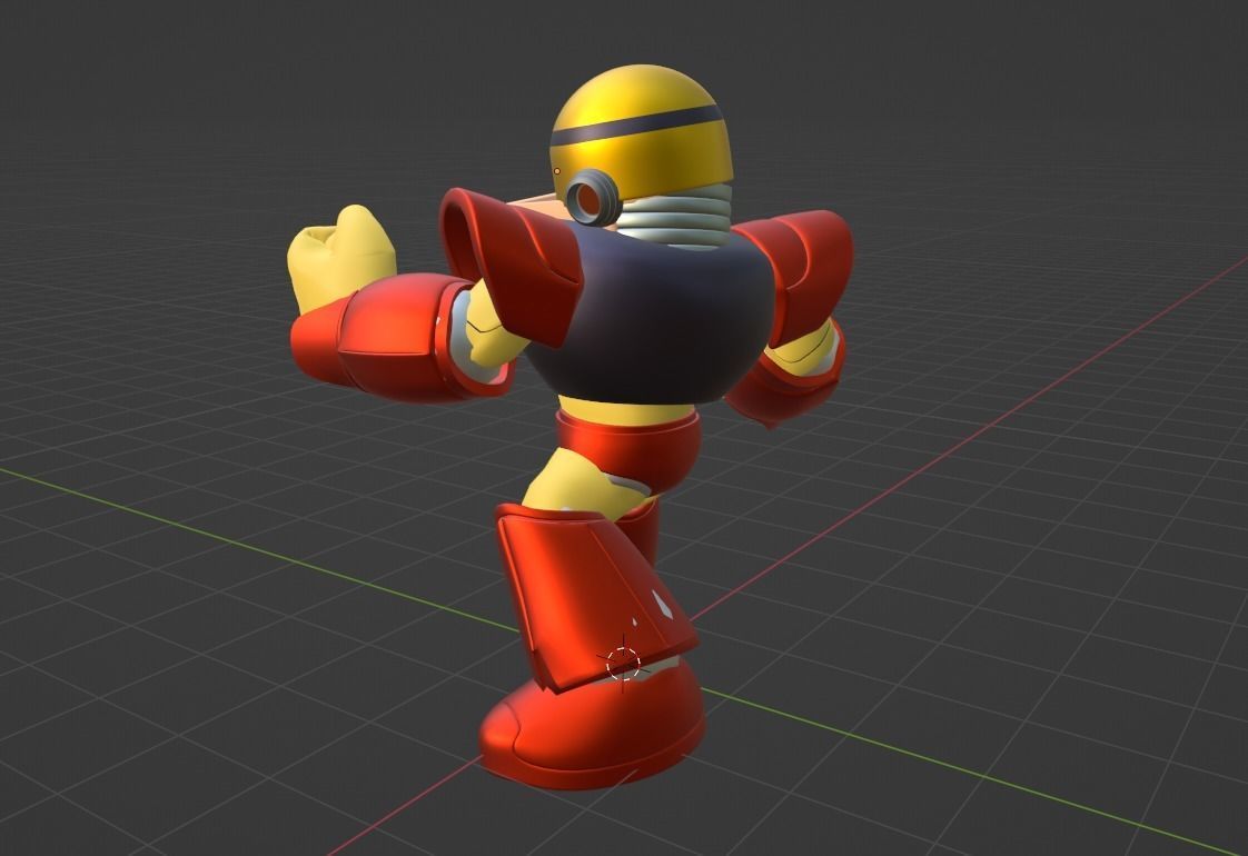 Gutsman - Megaman Powered up 3D model_5