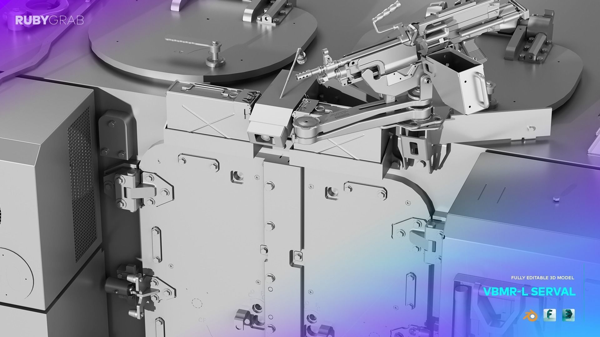 VBR-L SERVAL 4x4 Armoured Vehicle 3D model_9