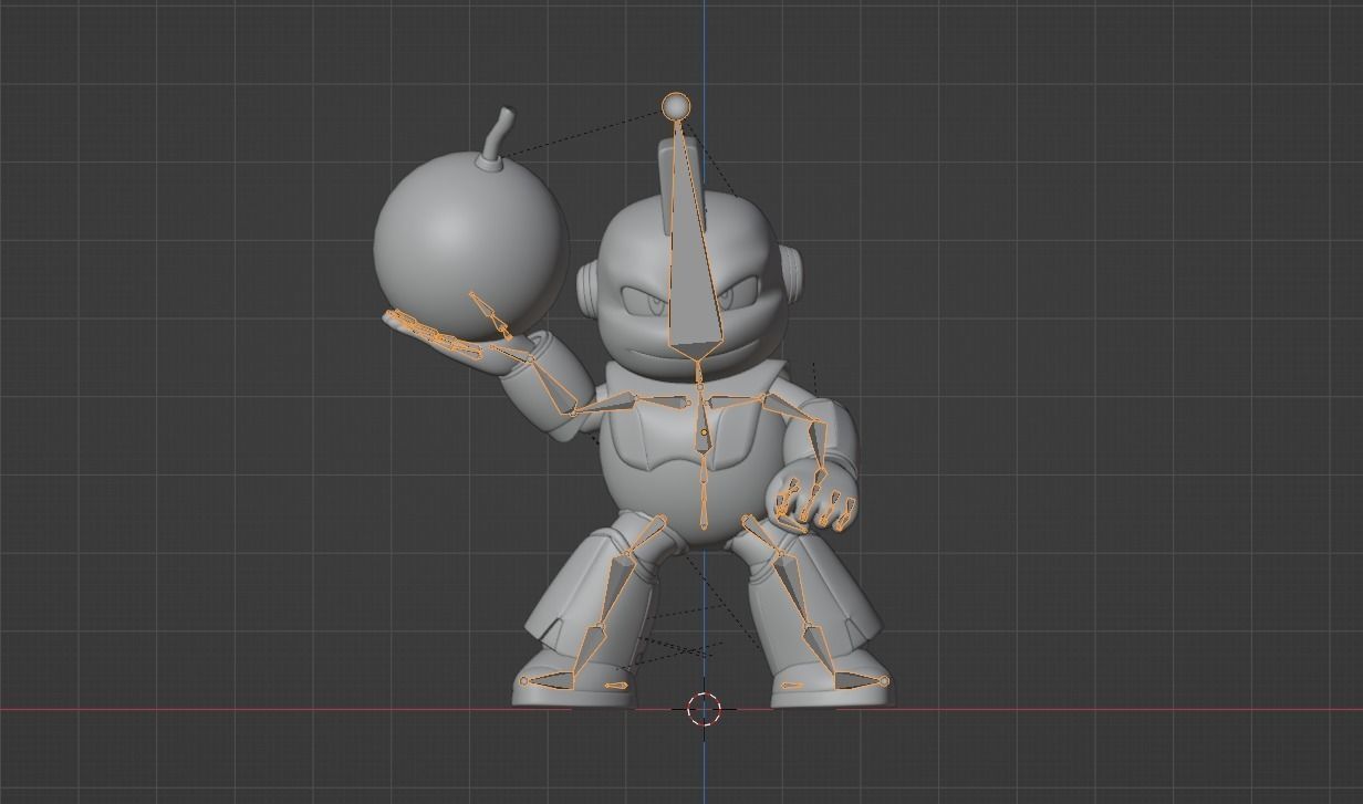 Bombman - Megaman Powered up 3D model_13