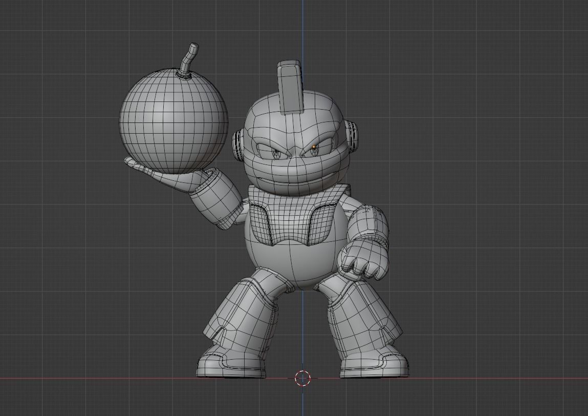 Bombman - Megaman Powered up 3D model_9