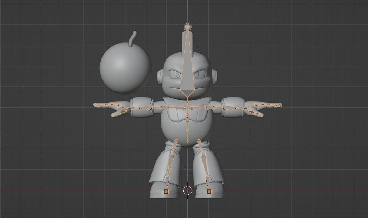 Bombman - Megaman Powered up 3D model_14