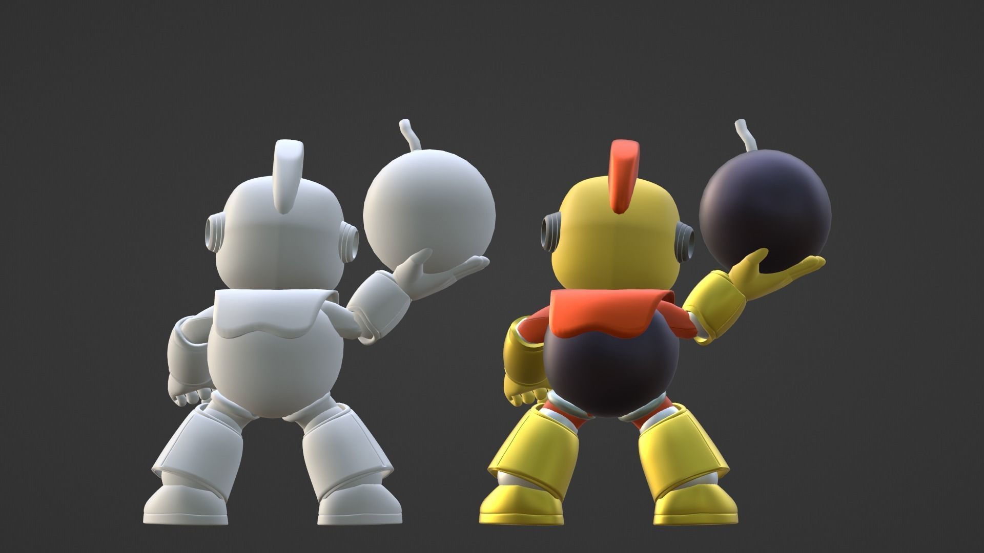 Bombman - Megaman Powered up 3D model_17