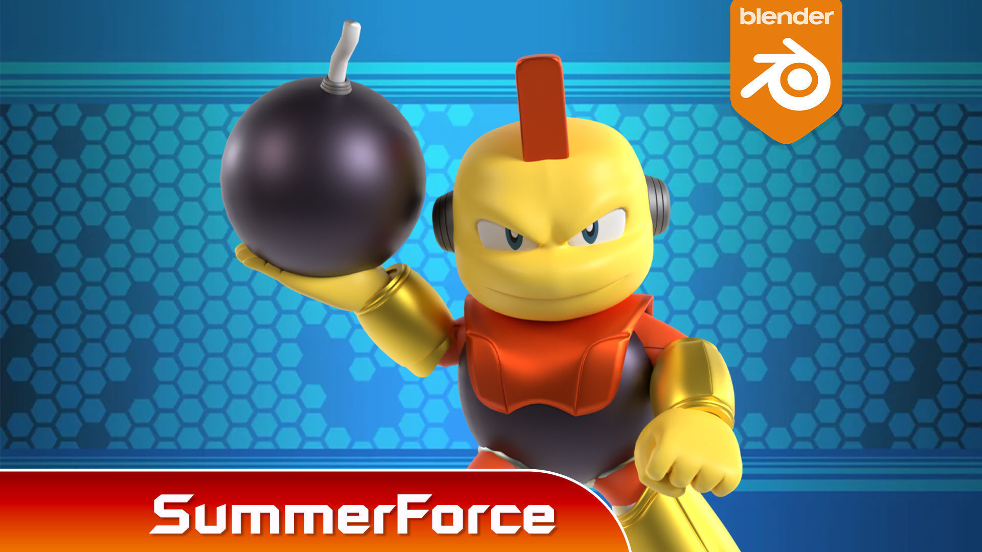 Bombman - Megaman Powered up 3D model_1