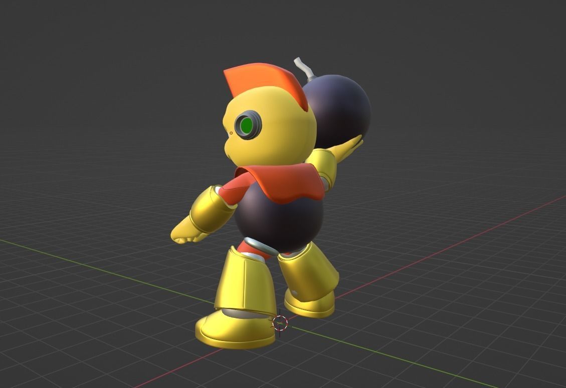 Bombman - Megaman Powered up 3D model_6