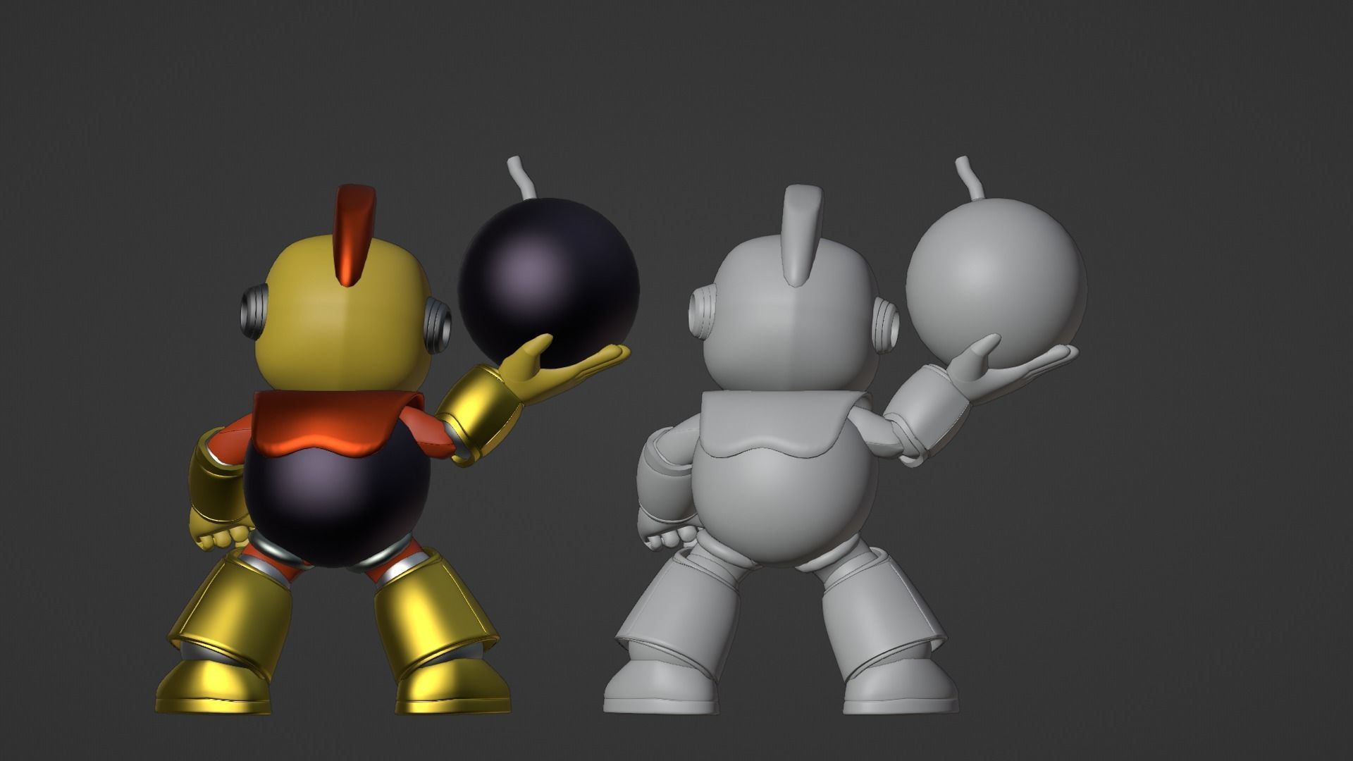 Bombman - Megaman Powered up 3D model_19