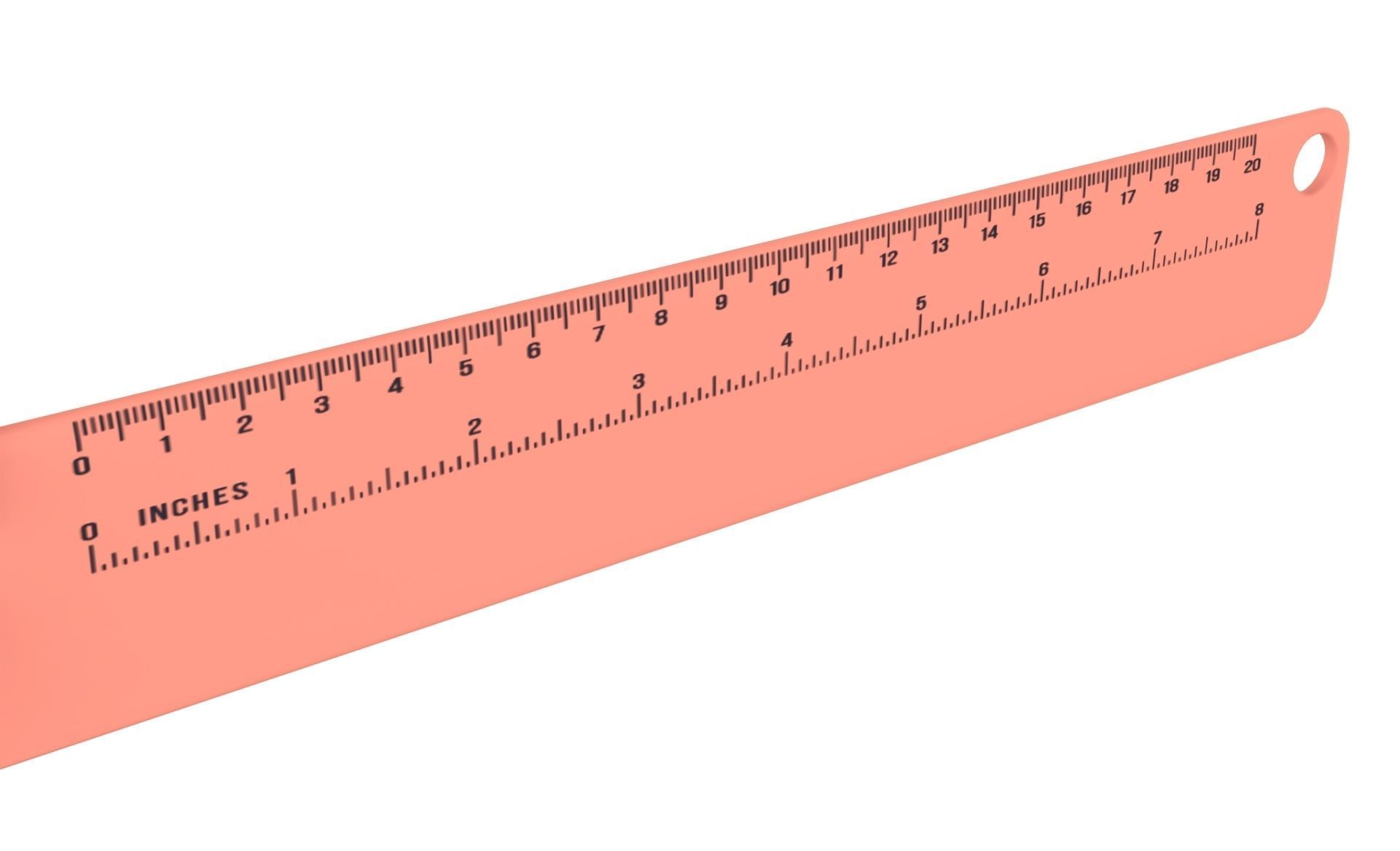 Ruler With Pig Animal Adorable Low-poly 3D model_7