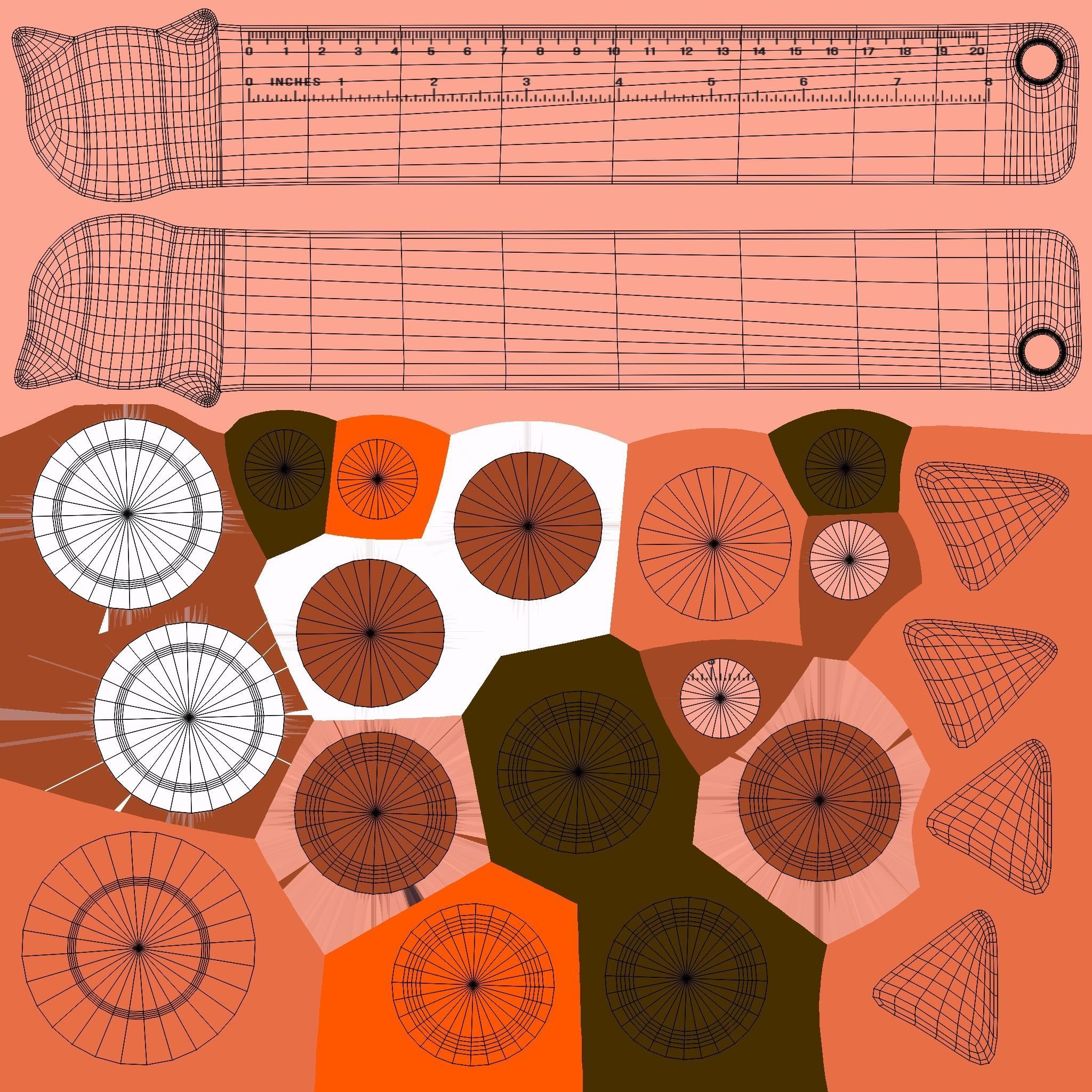 Ruler With Pig Animal Adorable Low-poly 3D model_11