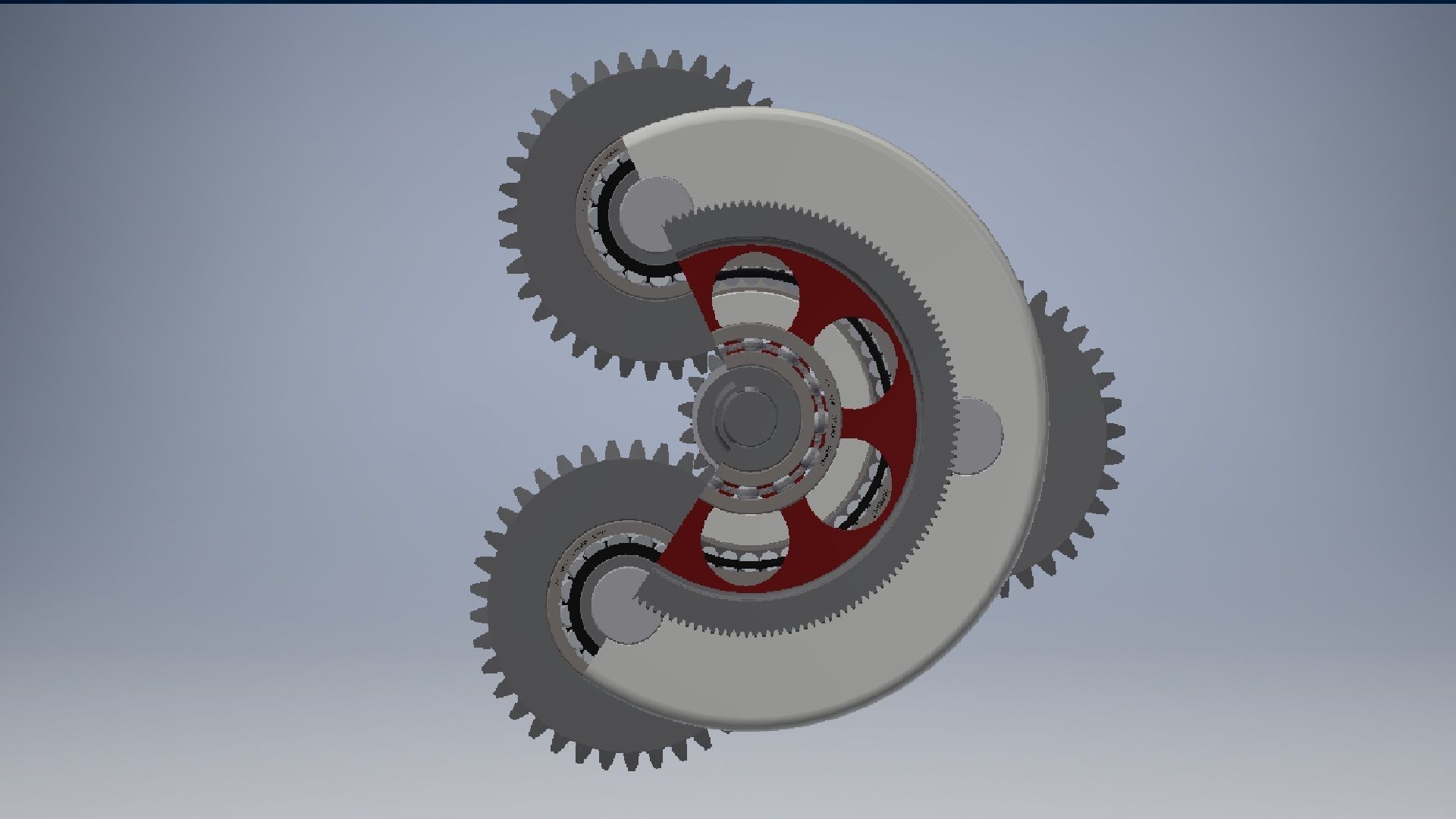 Planetary gearbox crank assembly  3D model_4