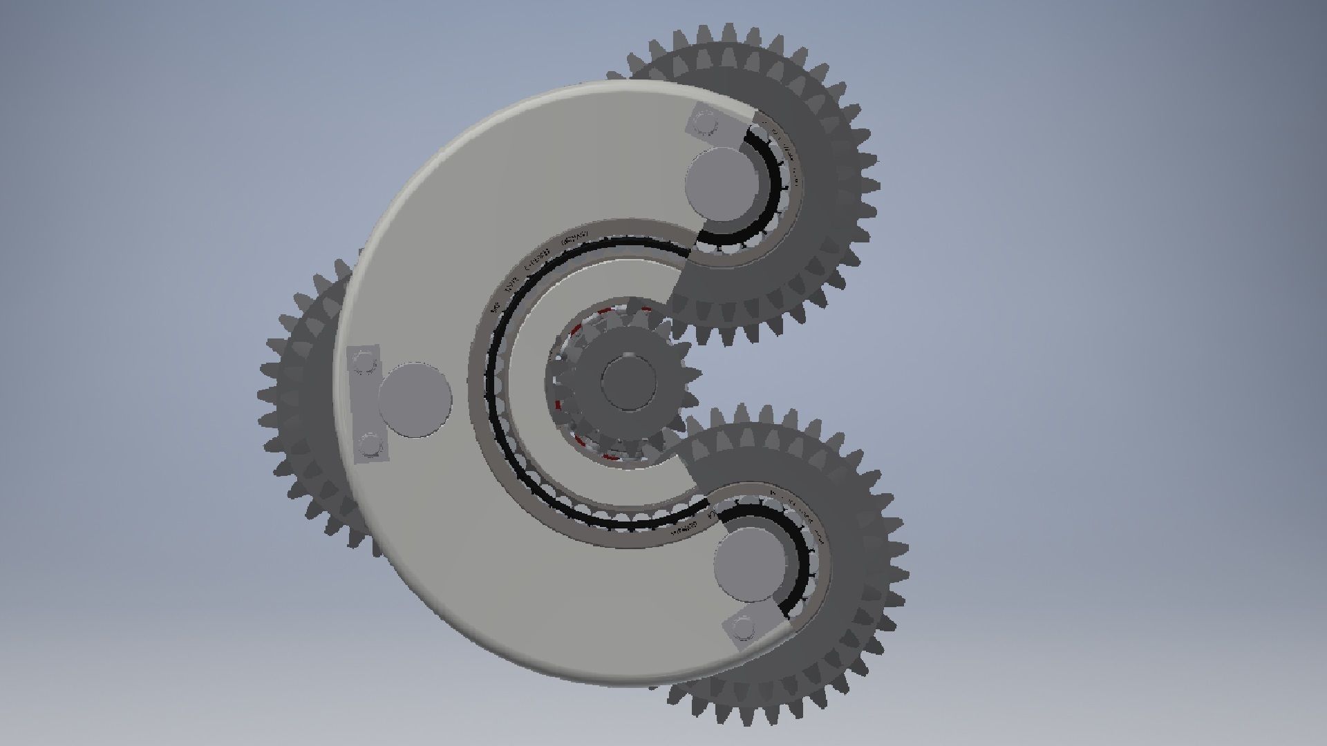 Planetary gearbox crank assembly  3D model_5