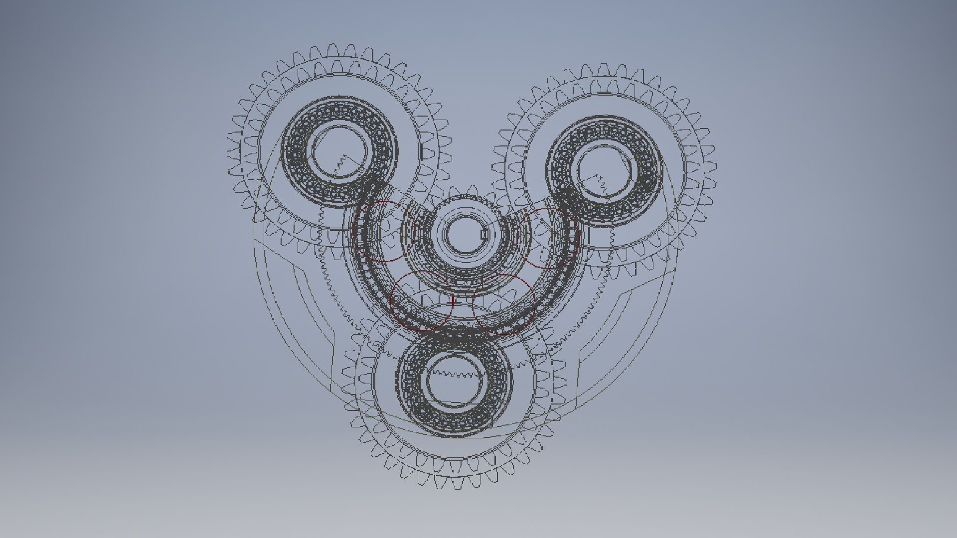 Planetary gearbox crank assembly  3D model_7