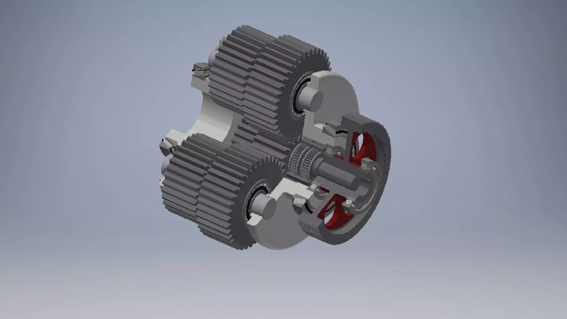 Planetary gearbox crank assembly  3D model_0