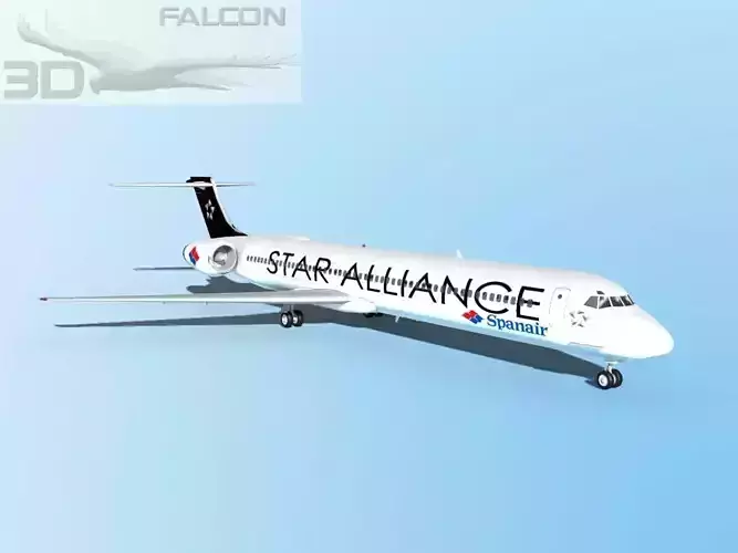 Falcon3D MD-80 Star Alliance 3D model