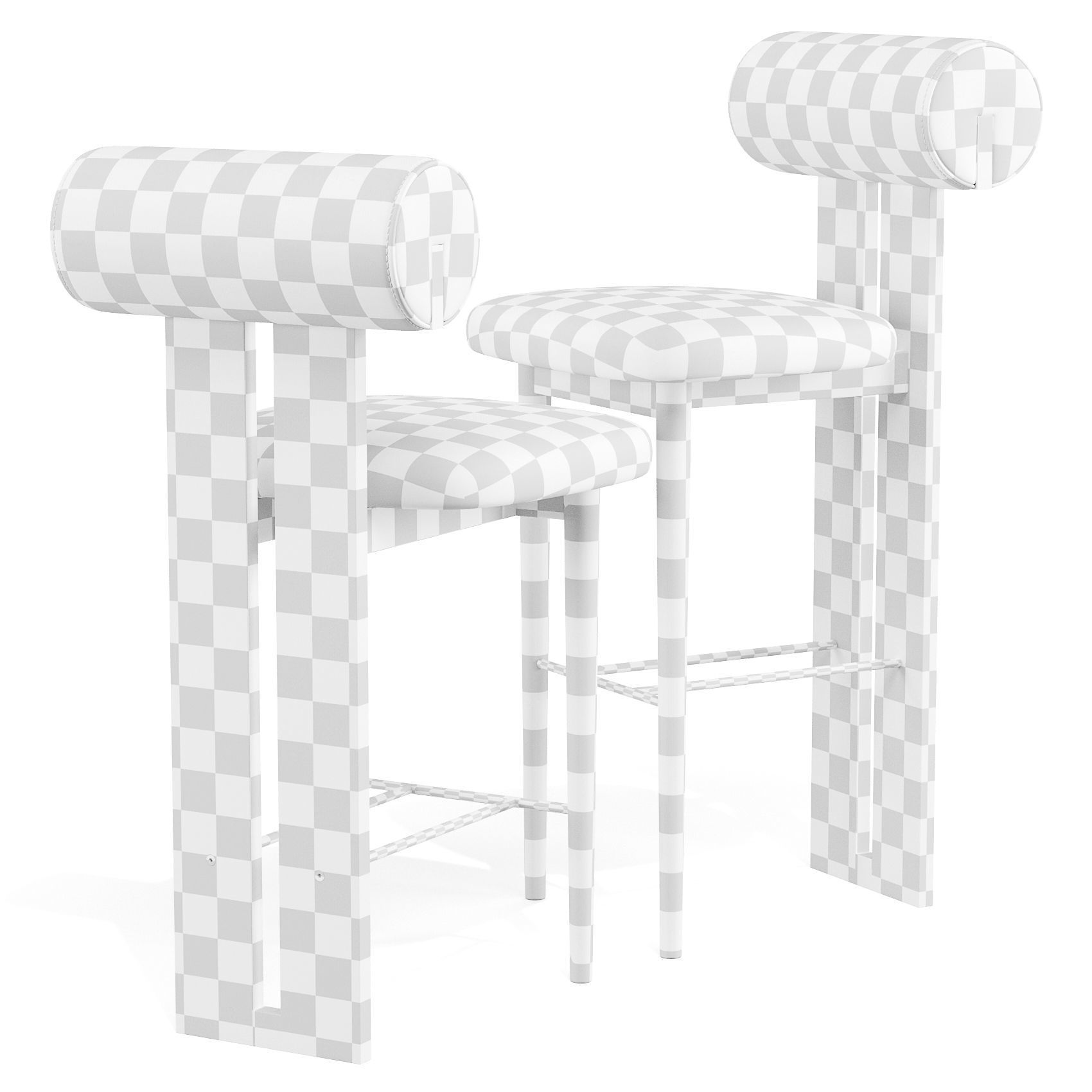 Norr11 Hippo - Bar and Counter Stool 3D model_4